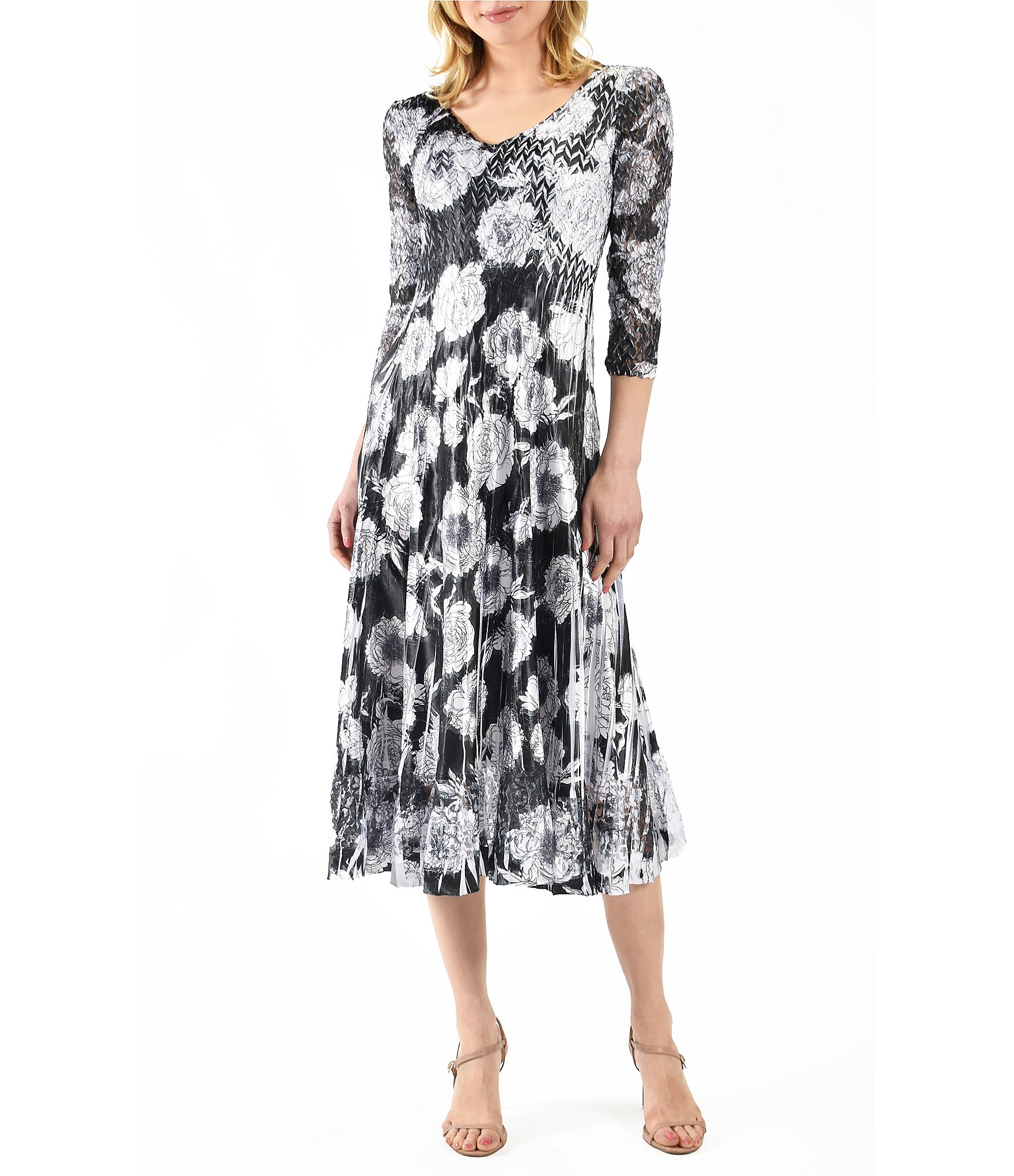 Floral Flounce Sleeve Surplice Dress – Cape Cod Fashionista