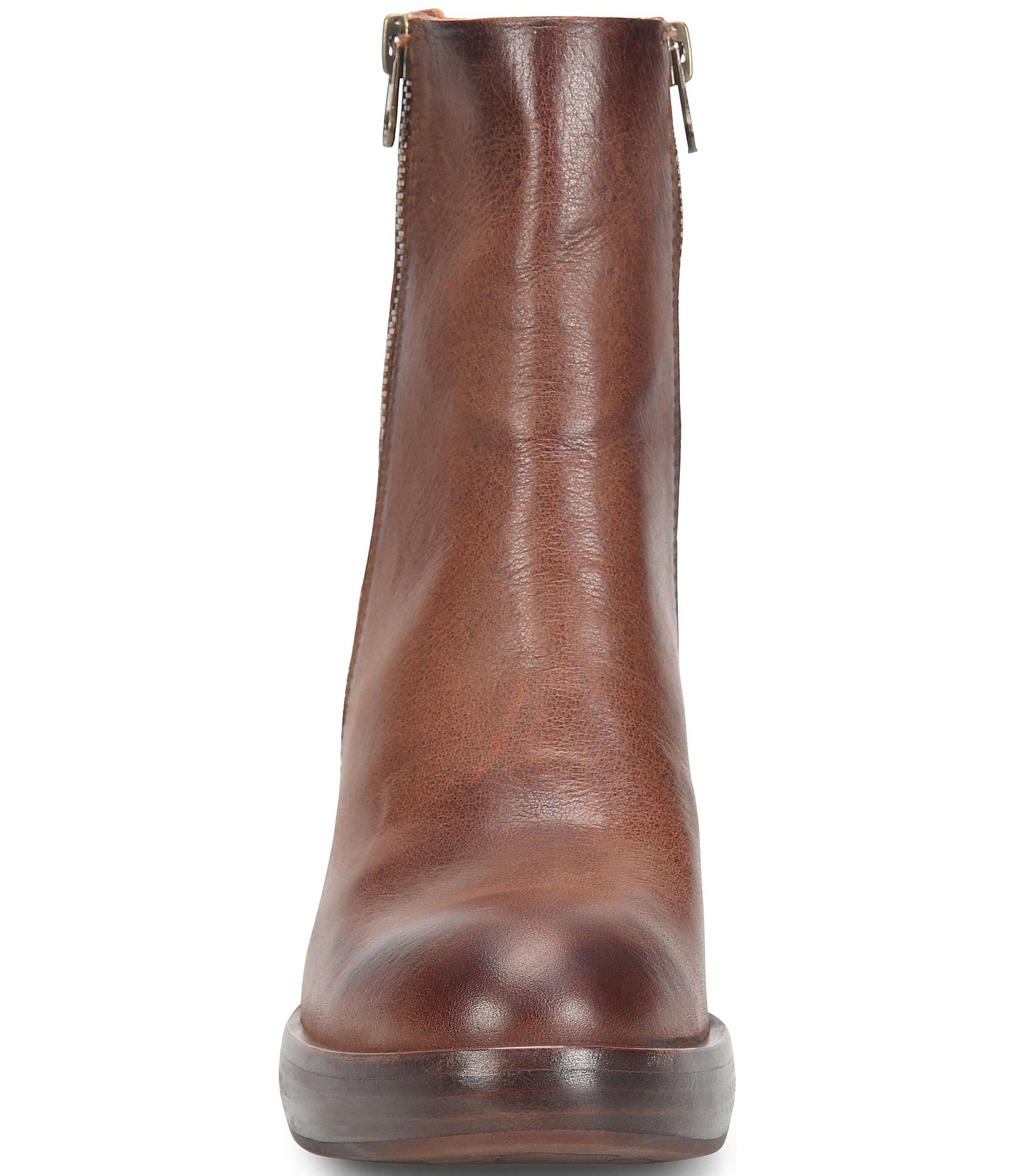 Kork-Ease Aime Leather Platform Block Heel Booties