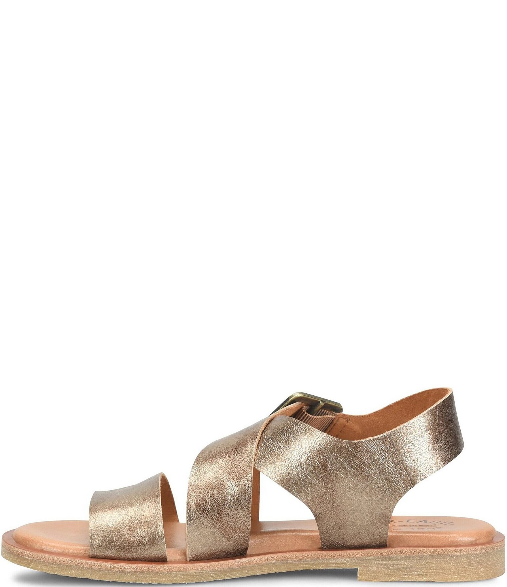 Kork-Ease Dara Metallic Leather Ankle Wrap Sandals