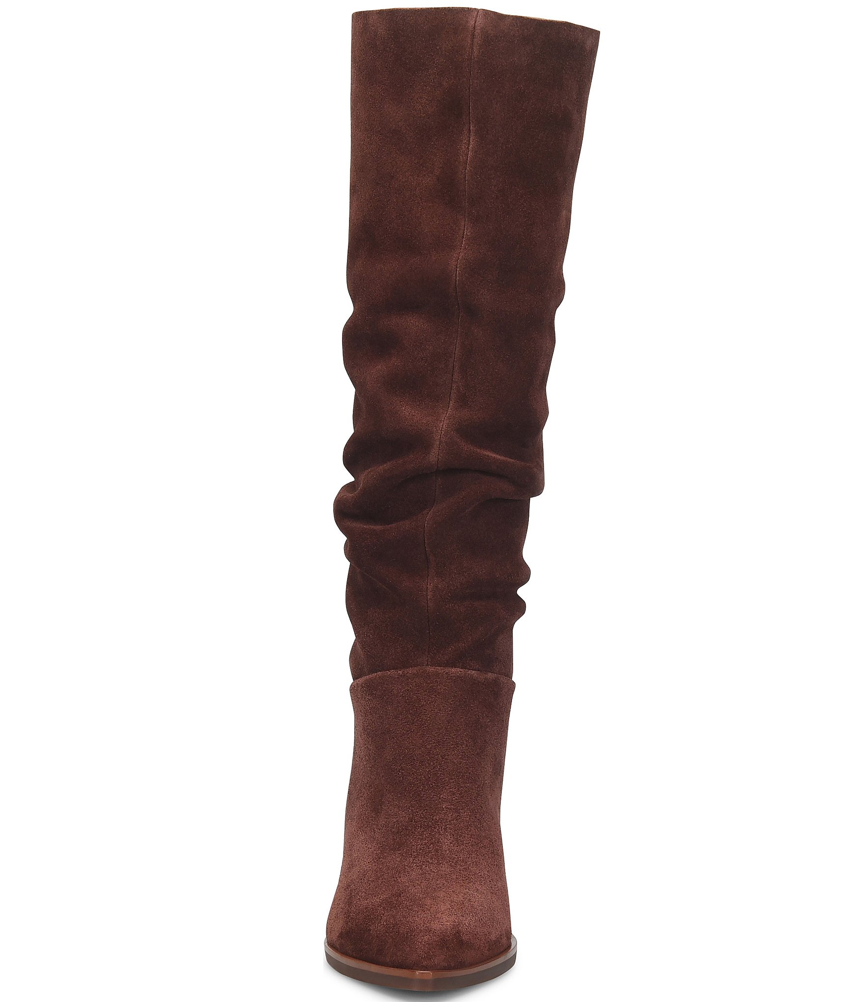 Kork-Ease Darlene Suede Slouch Shaft Pointed Toe Tall Boots