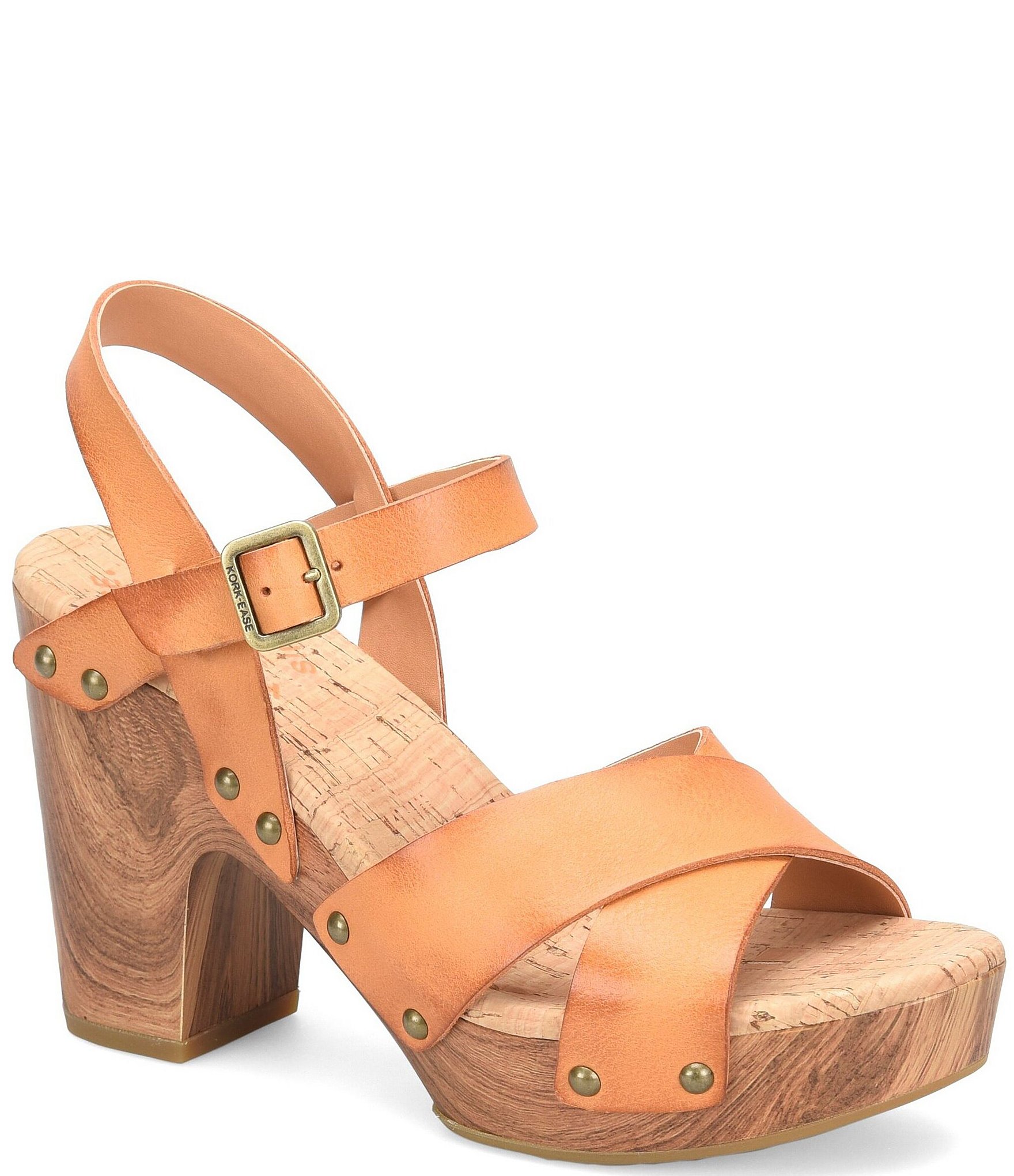 KorkEase Drew Leather Cross Banded Platform Sandals Dillard's