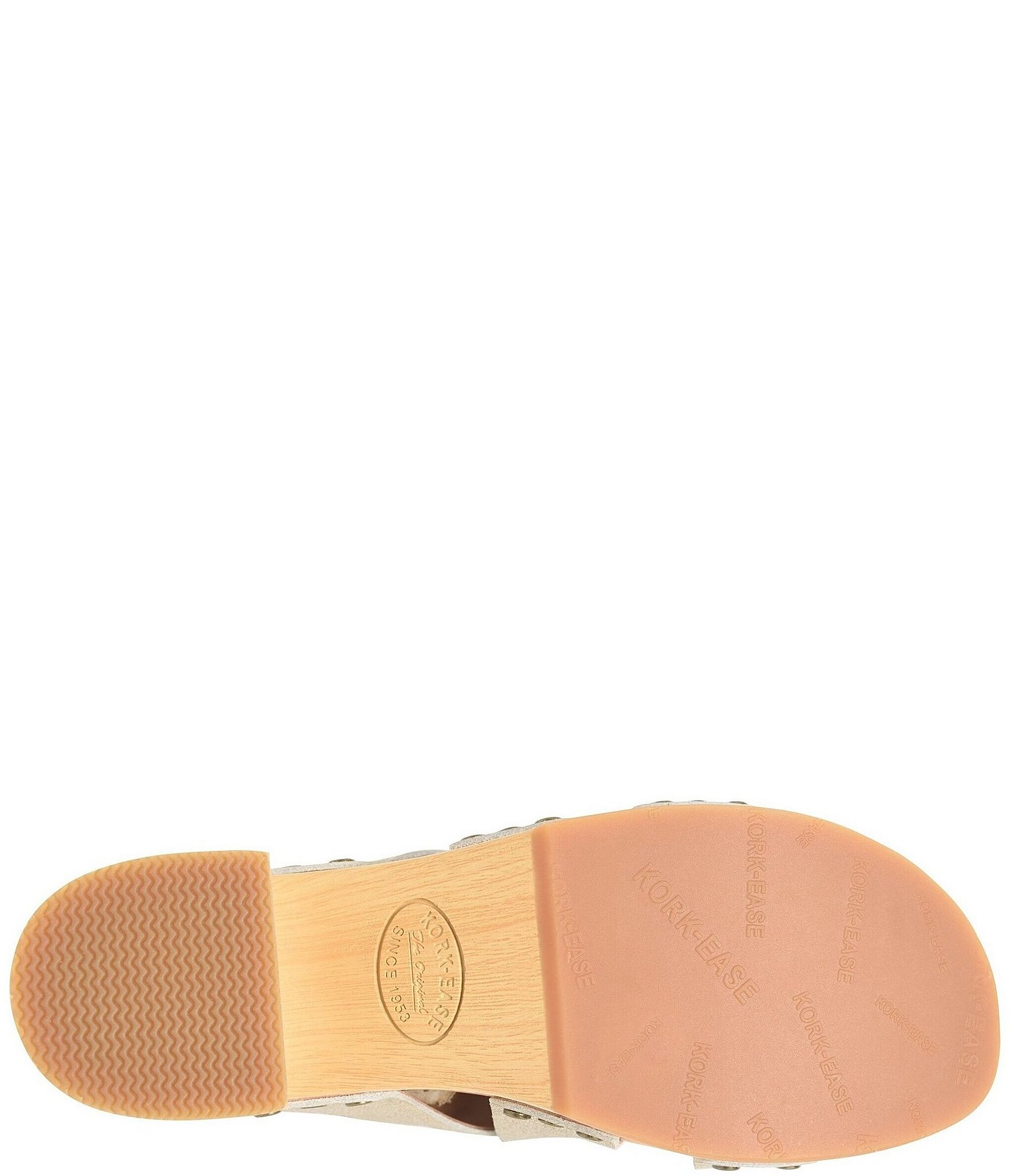 Kork-Ease Emersen Banded Studded Leather Block Heel Slip-On Sandals