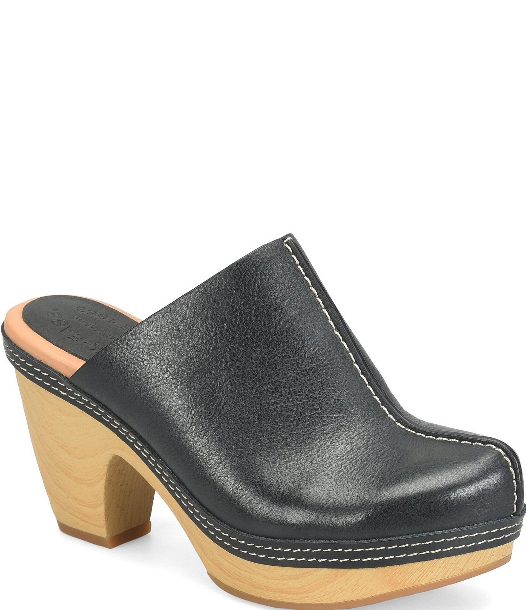 Kork-Ease Gwendolyn Leather Artisan Stitched Clogs