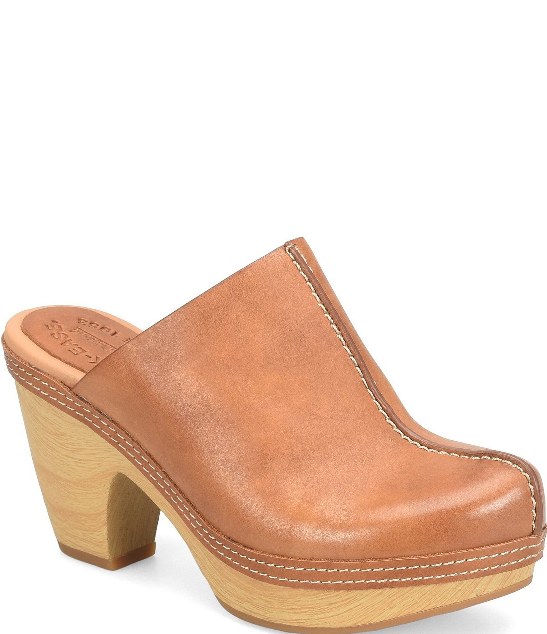 Kork-Ease Gwendolyn Leather Artisan Stitched Clogs