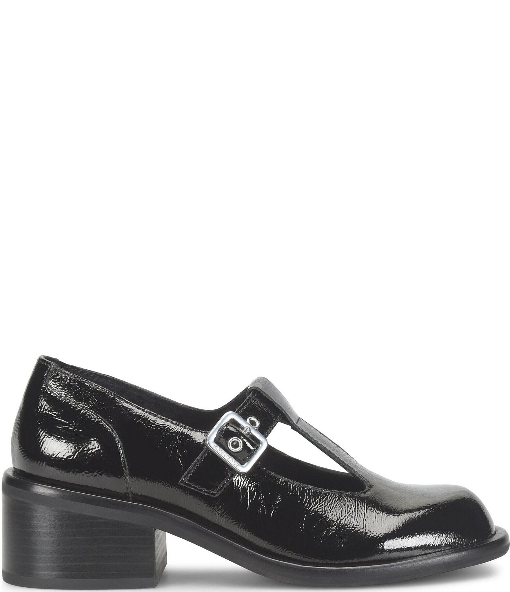 Kork-Ease Jesse Patent Leather Block Heel T-Strap Mary Janes