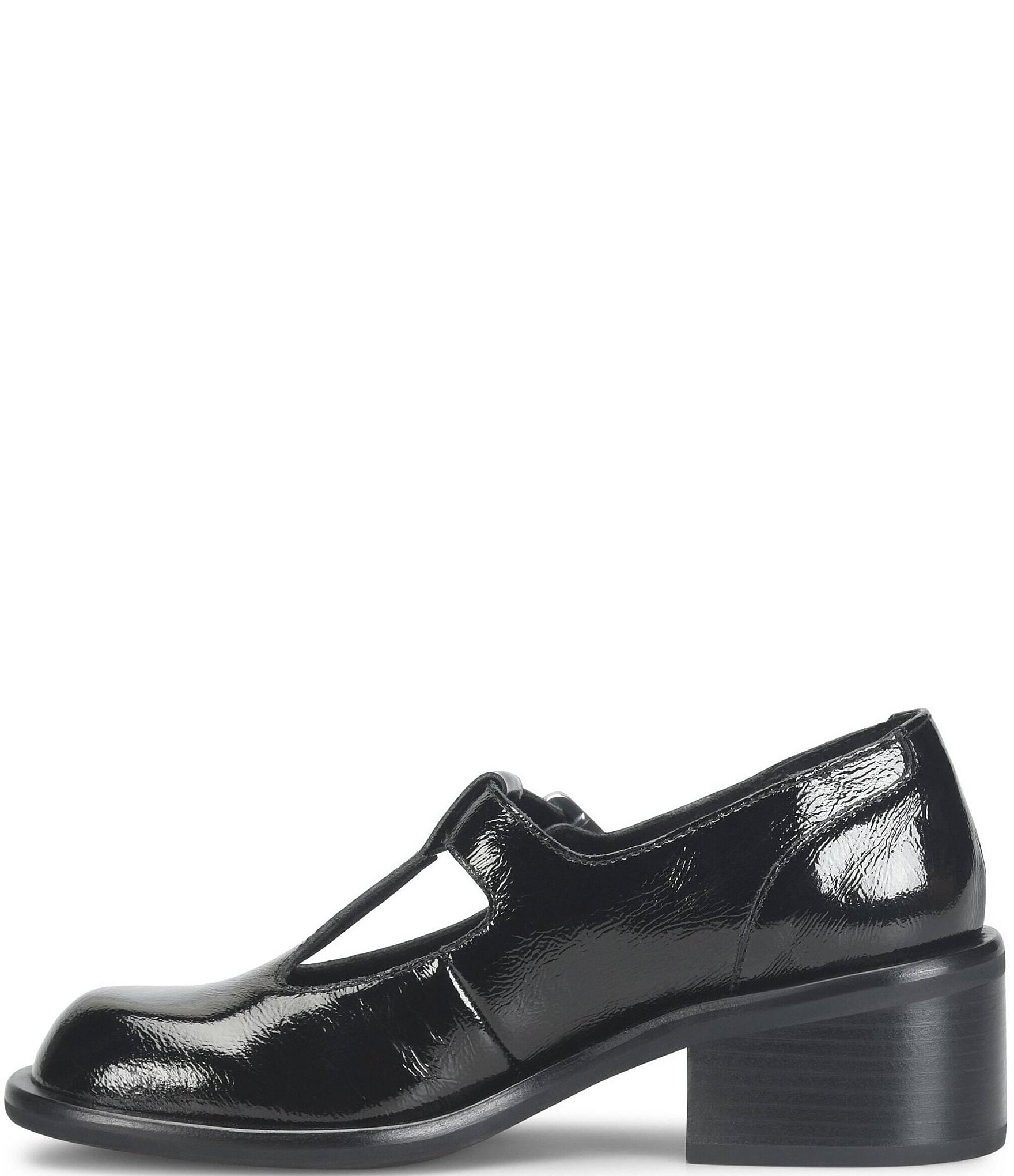 Kork-Ease Jesse Patent Leather Block Heel T-Strap Mary Janes