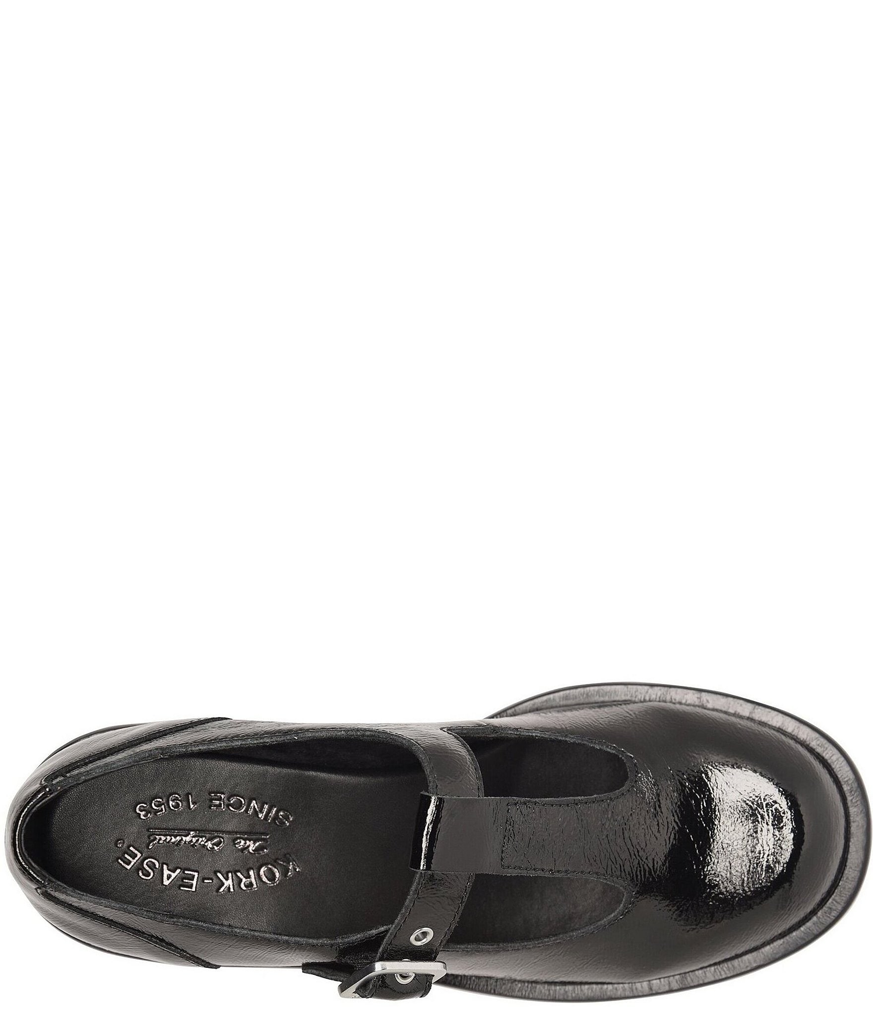 Kork-Ease Jesse Patent Leather Block Heel T-Strap Mary Janes
