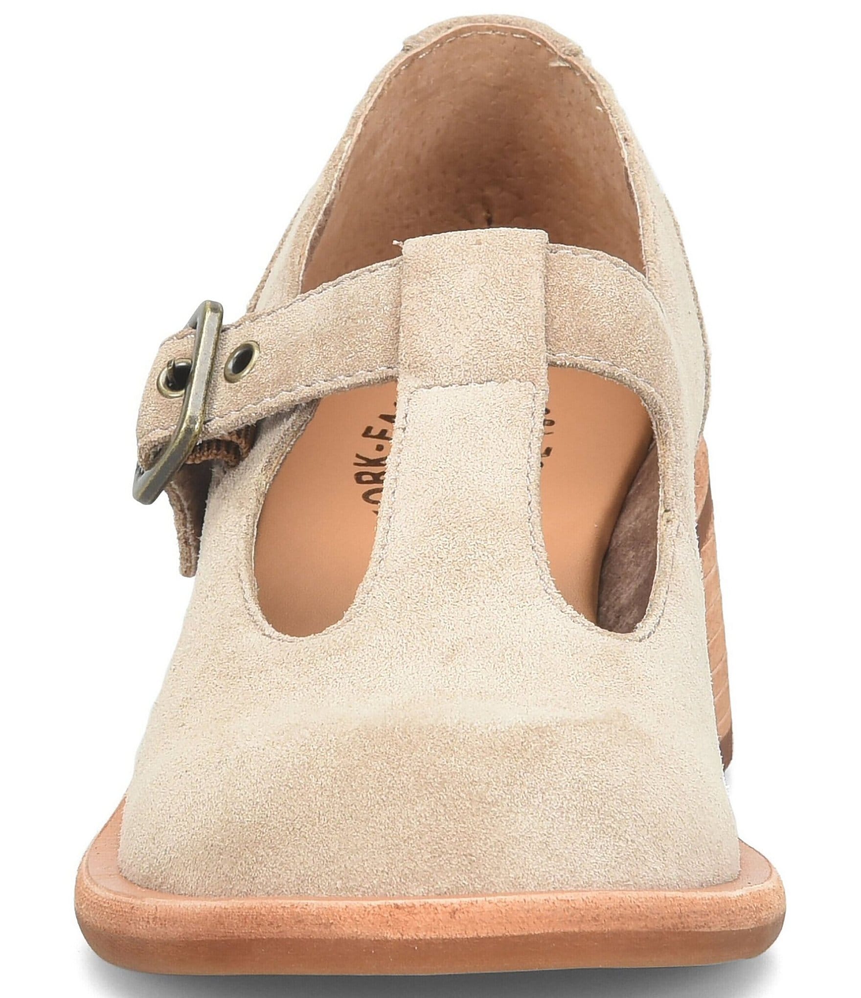 Kork-Ease Jesse Suede Block Heel T-Strap Mary Janes