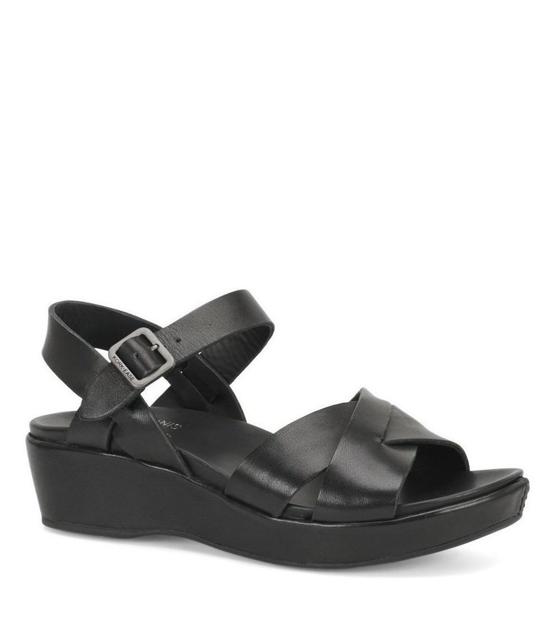 Kork-Ease Myrna 2.0 Ankle-Strap Banded Leather Wedge Sandals | Dillards