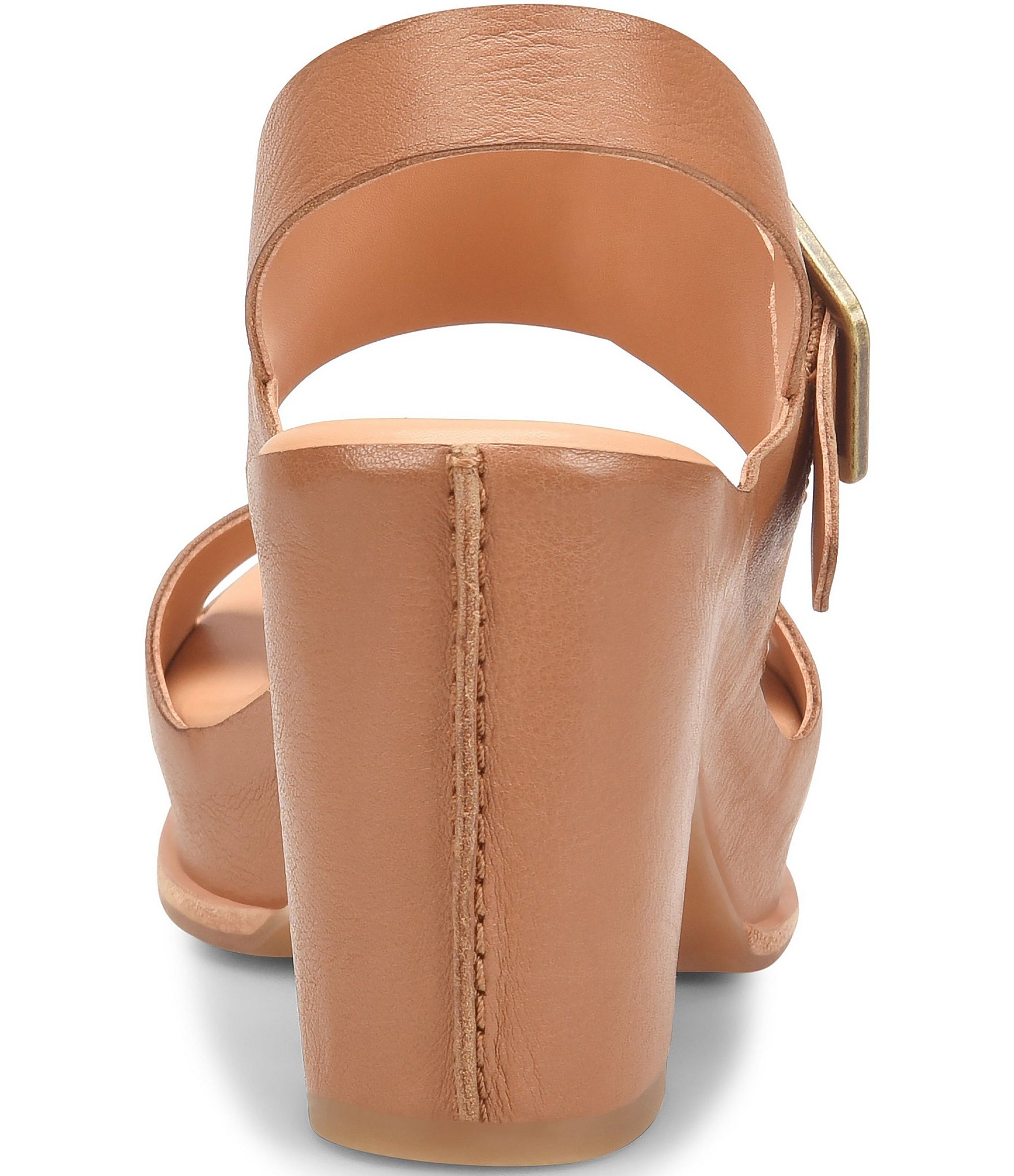 Kork-Ease San Carlos Leather Buckle Platform Block Heel Clog Sandals