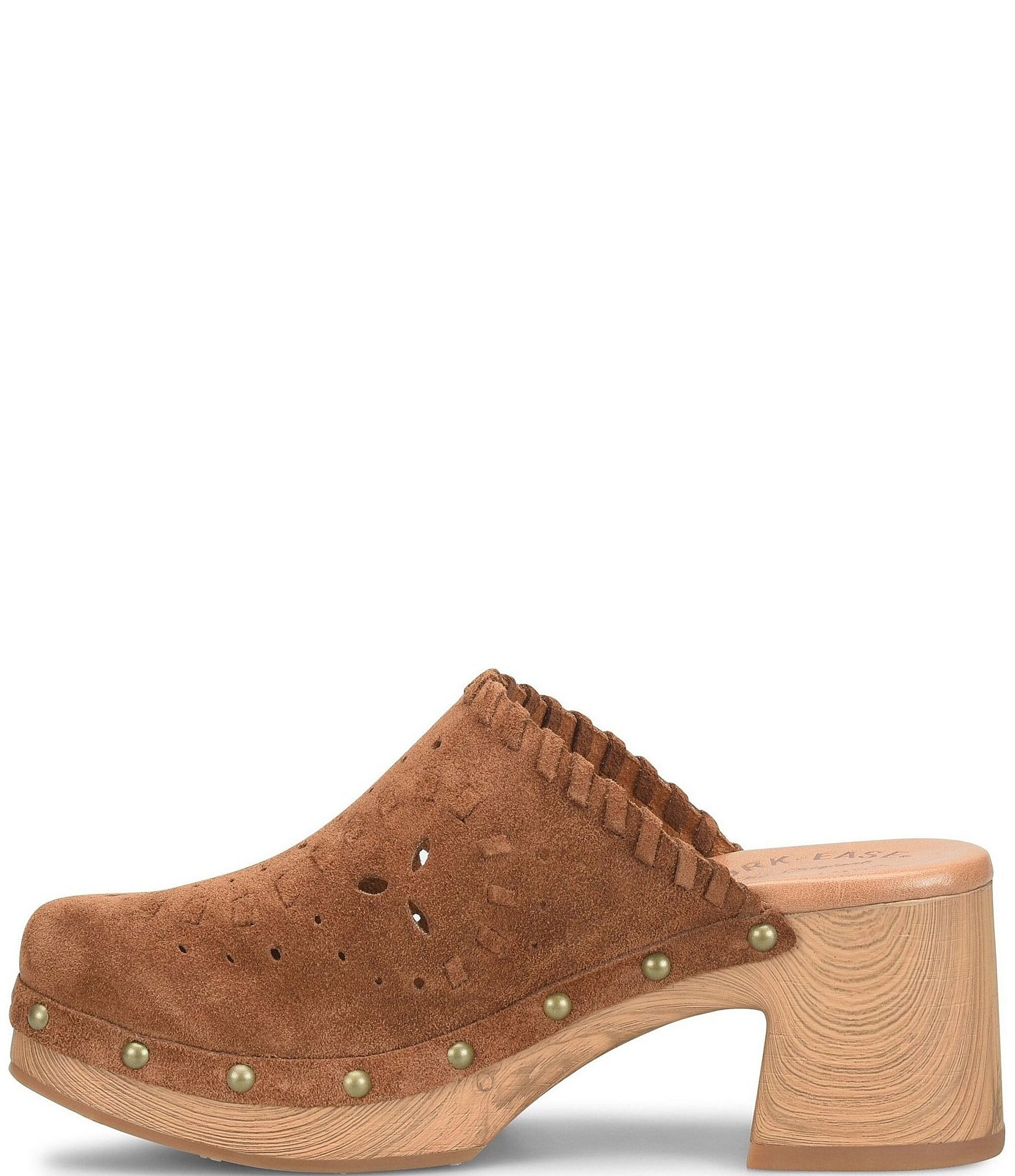 Kork-Ease Tomika Woven Suede Block Heel Mule Clogs