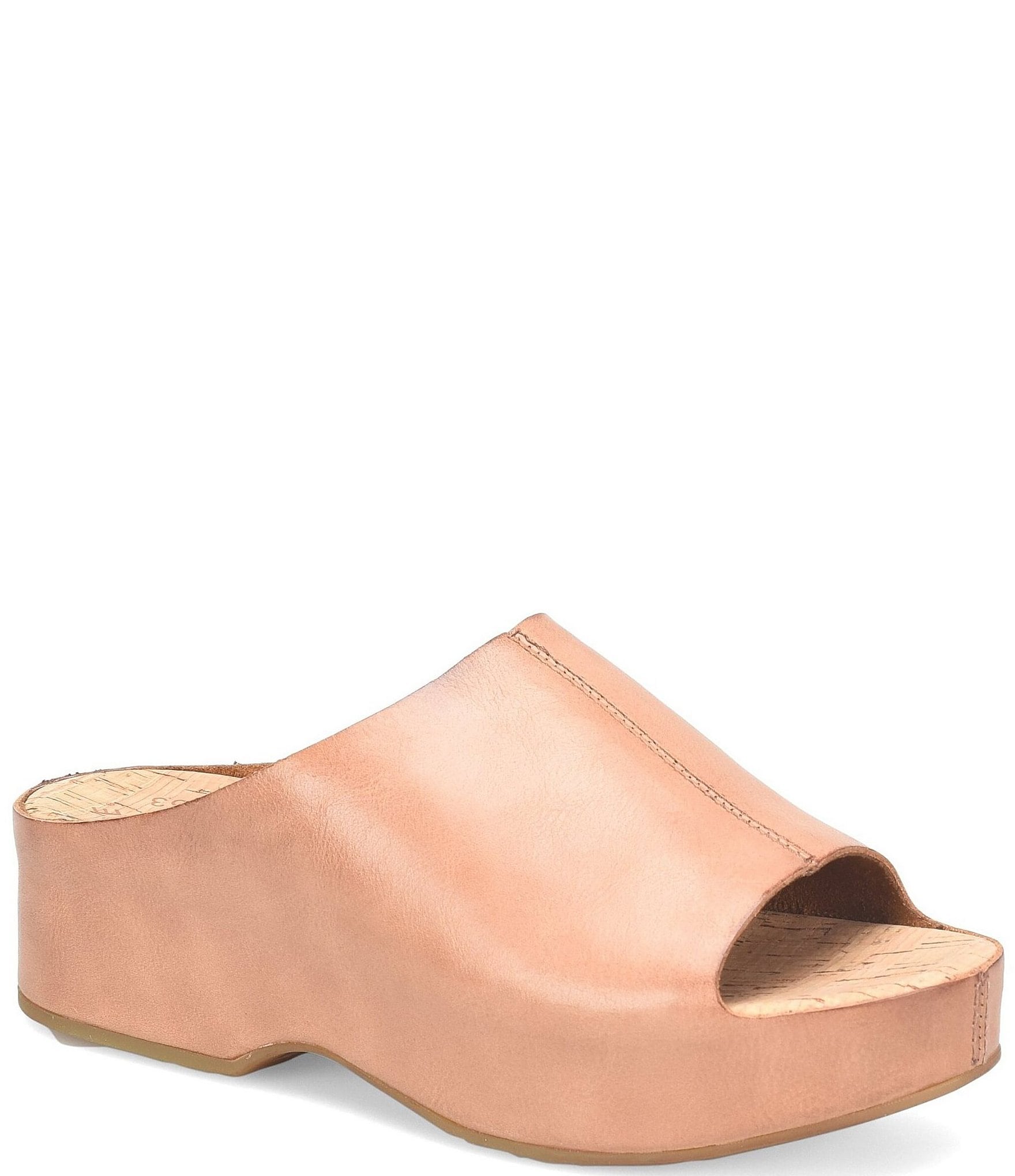 KorkEase Yazmin Leather Overlasted Slides Dillard's