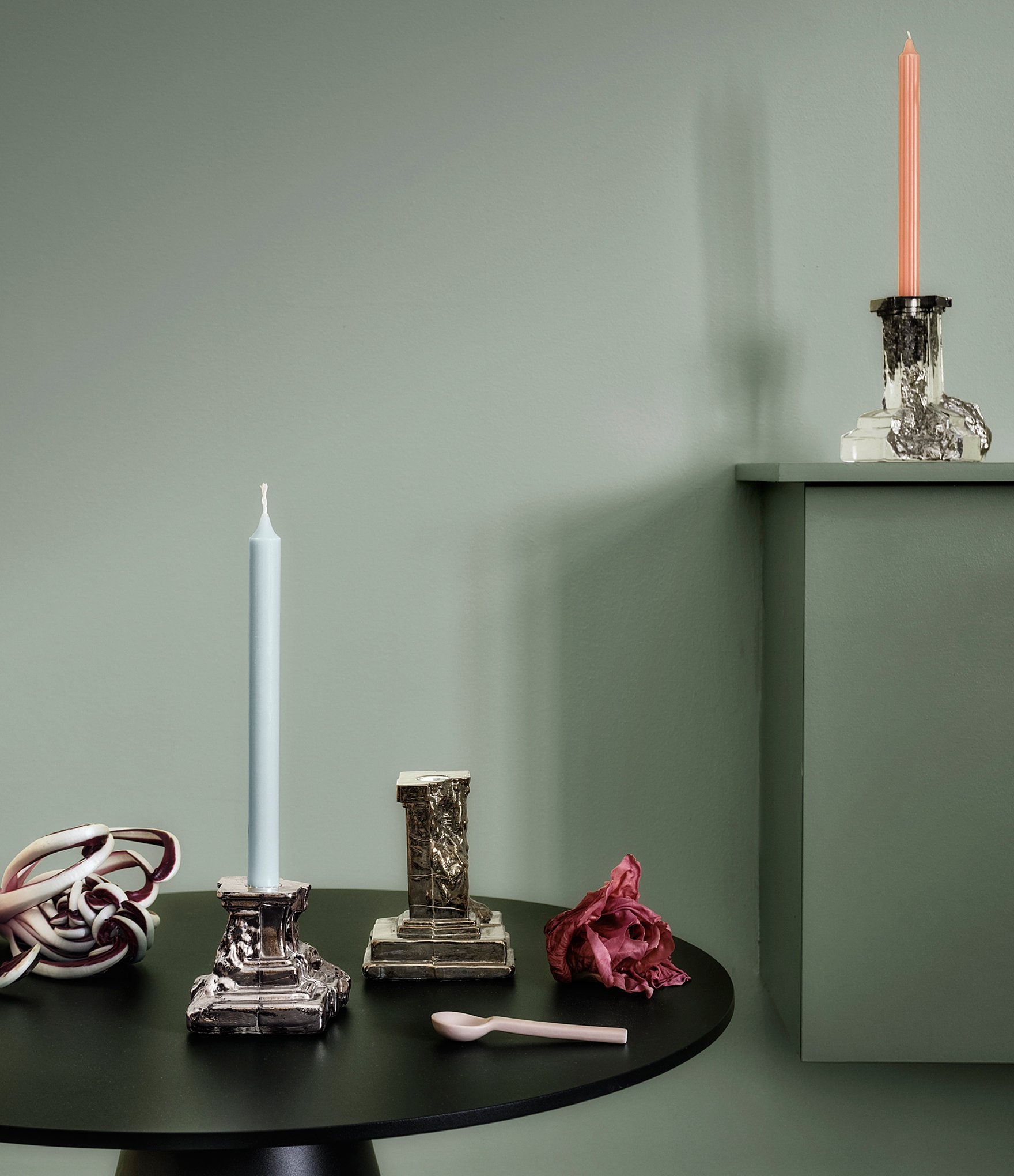 Kosta Boda Rocky Baroque Medium Candlestick