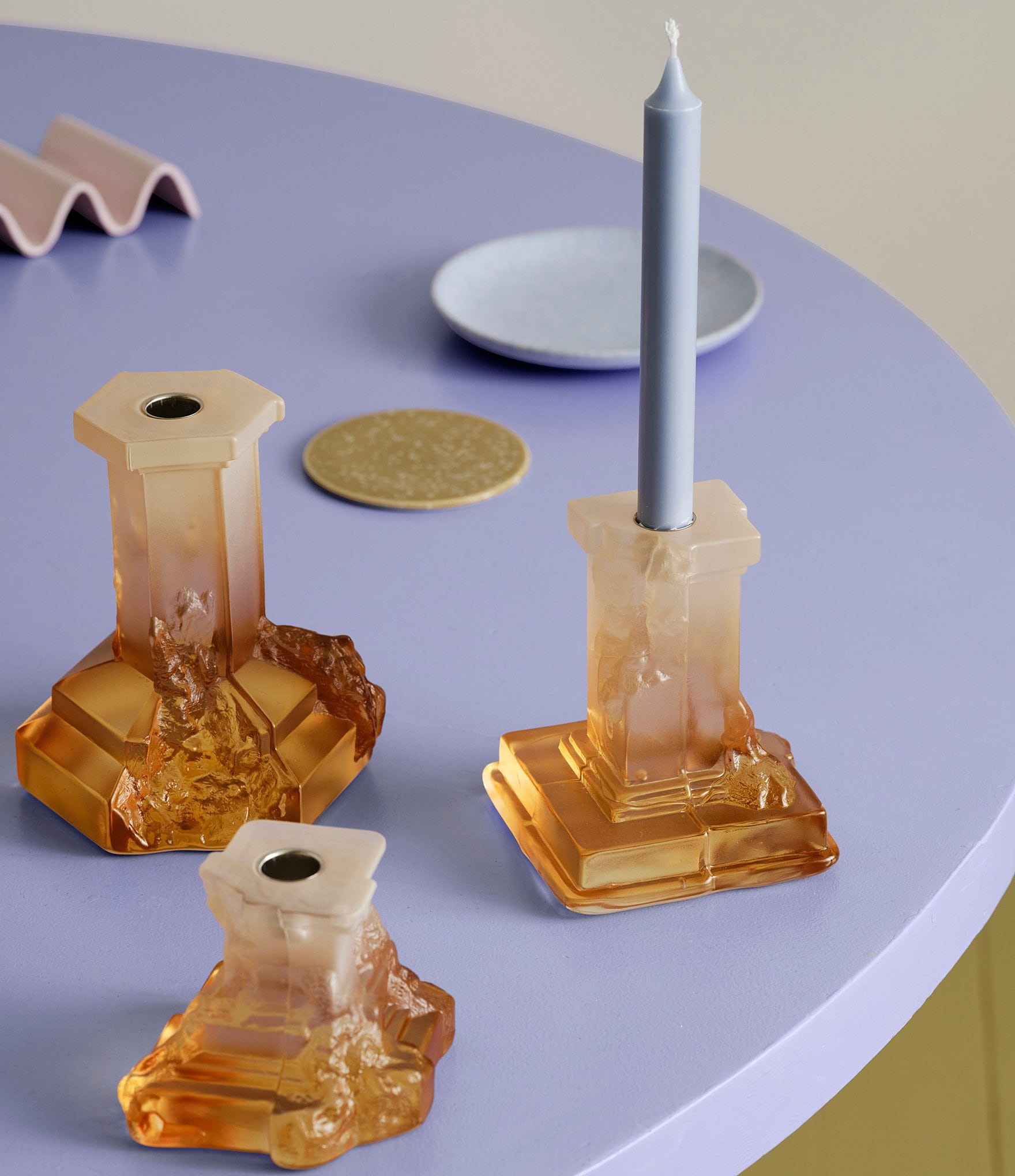 Kosta Boda Rocky Baroque Small Candlestick