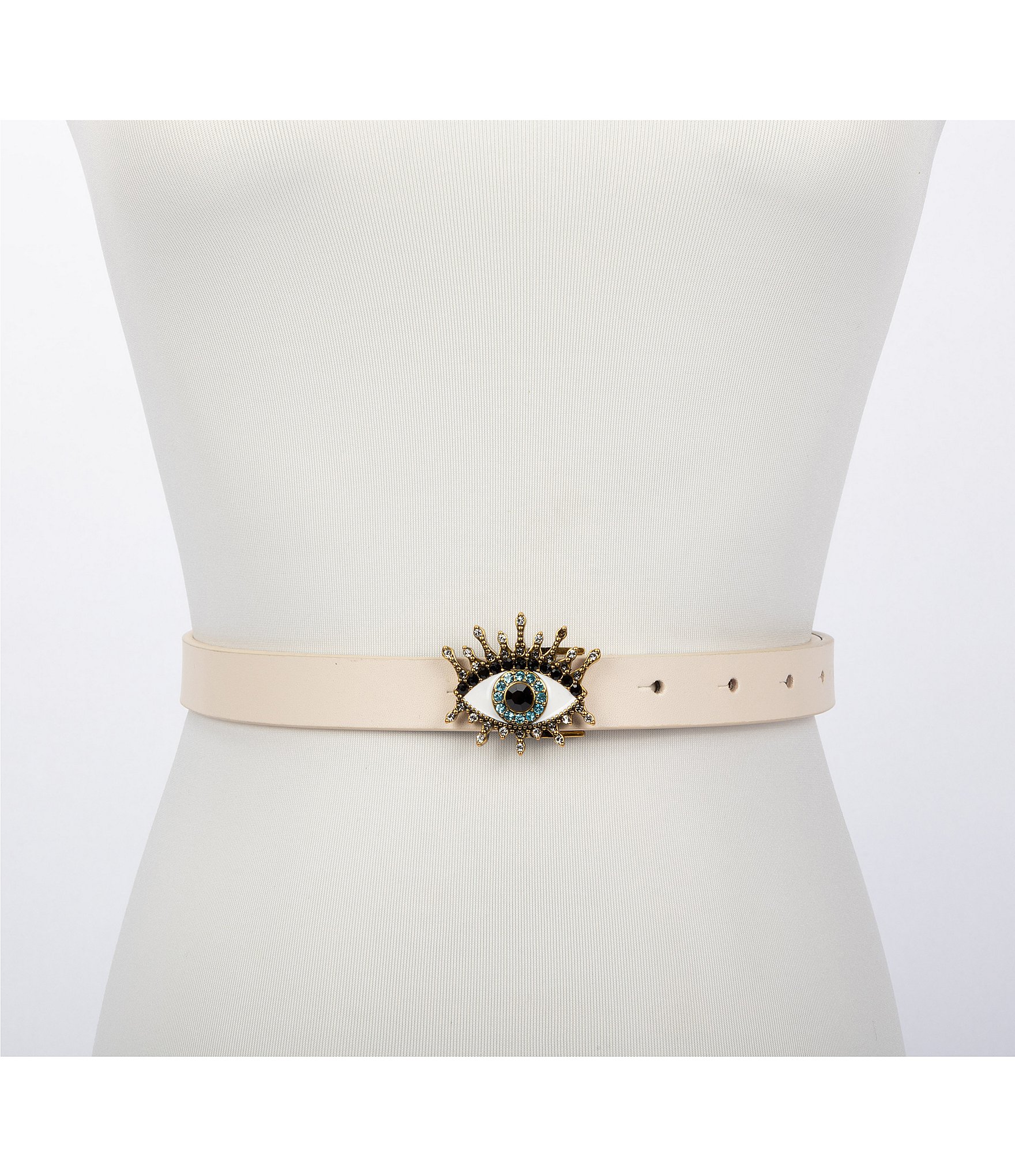 Kurt Geiger London 0.78#double; Evil Eye Buckle Leather Belt