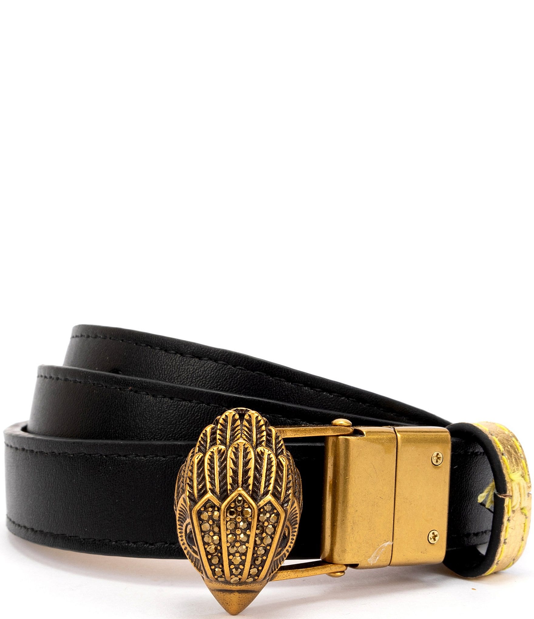 Kurt Geiger London 0.78#double; Metallic Rainbow Reversible Leather Belt