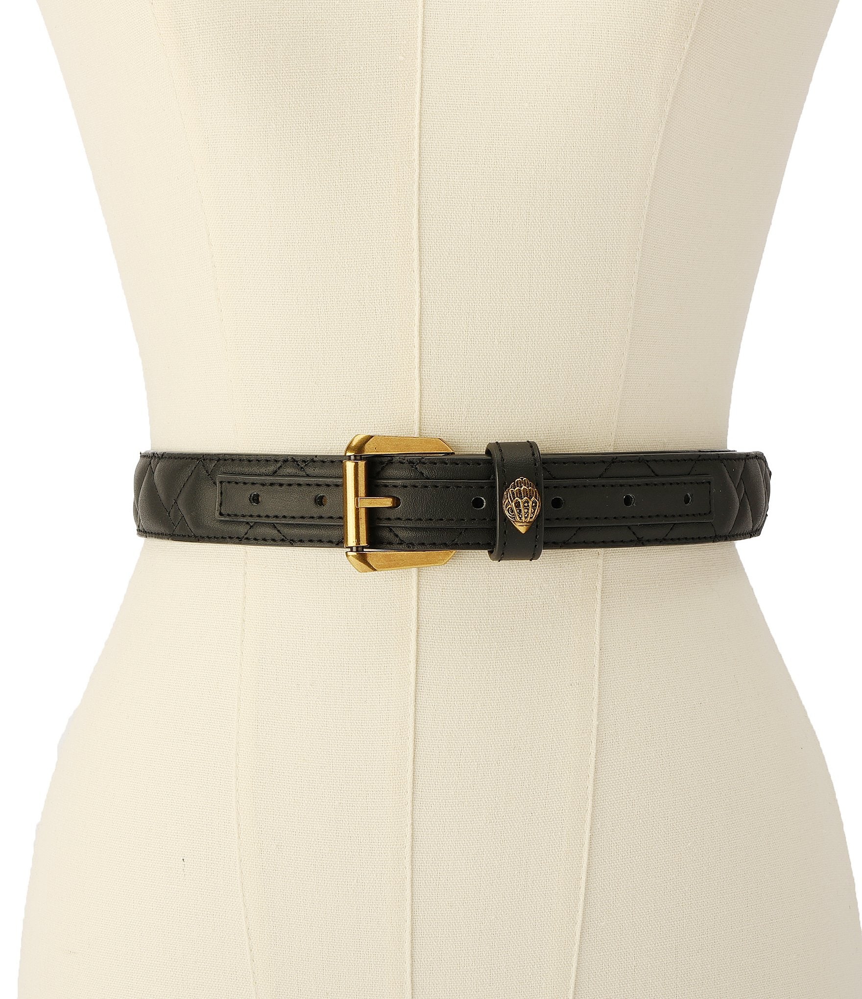 Kurt Geiger London 1.2#double; Mirco Quilted Leather Hip Belt