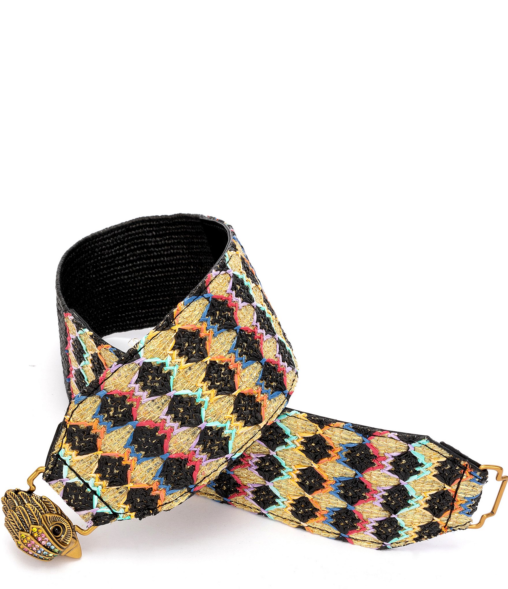 Kurt Geiger London 65mm Rainbow Raffia Belt