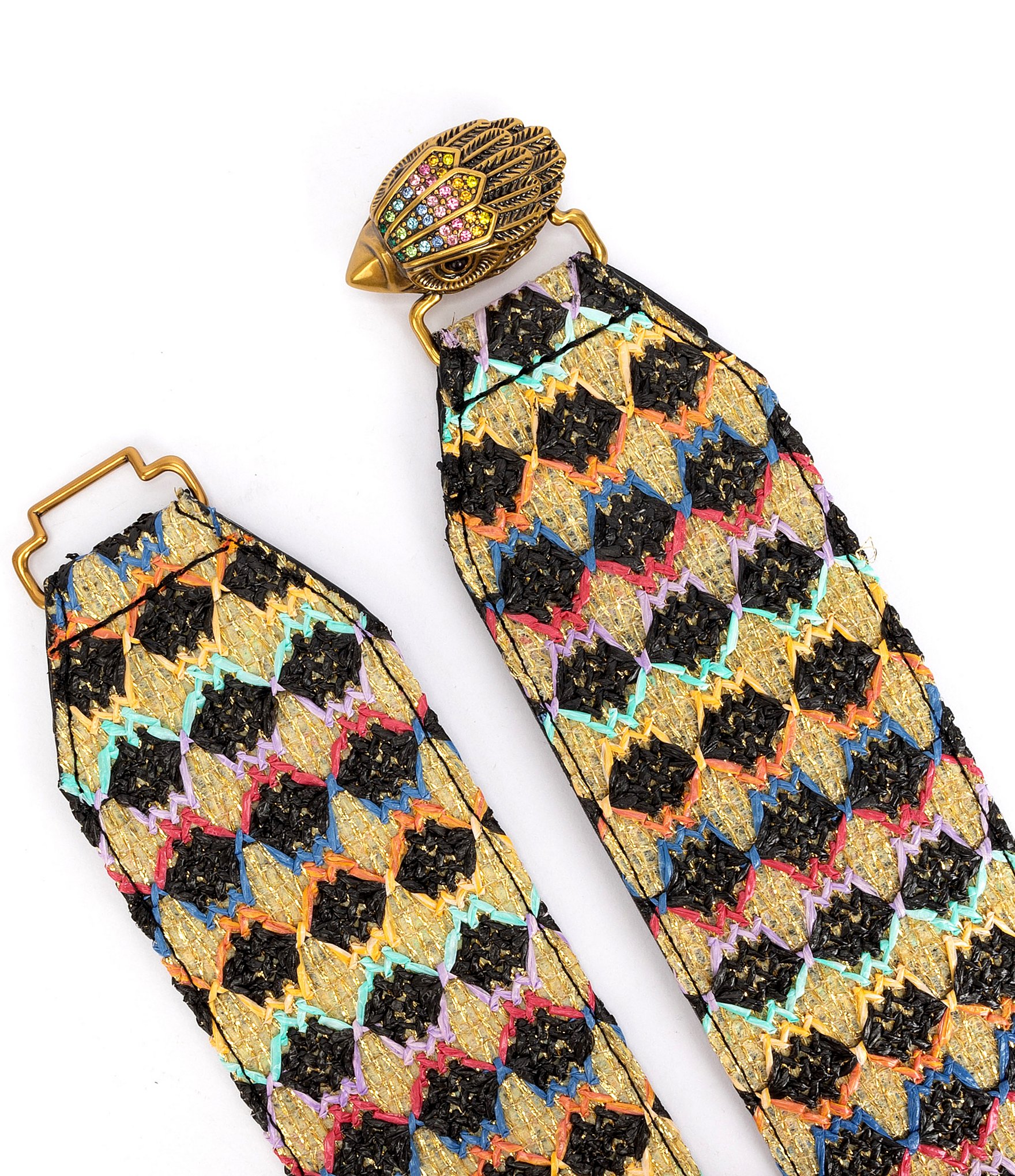 Kurt Geiger London 65mm Rainbow Raffia Belt