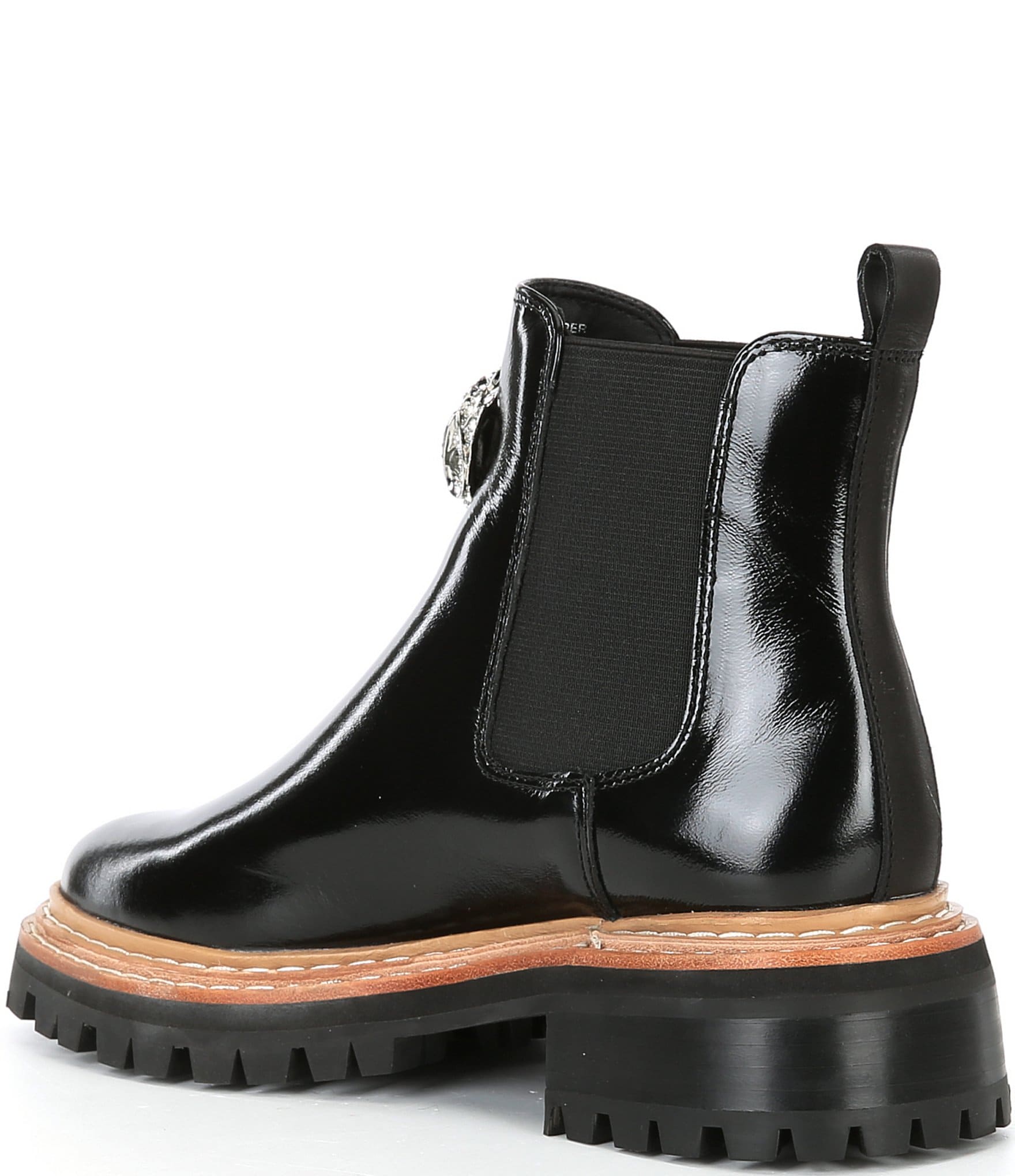 Kurt Geiger London Belgravia Chelsea Patent Leather Boots