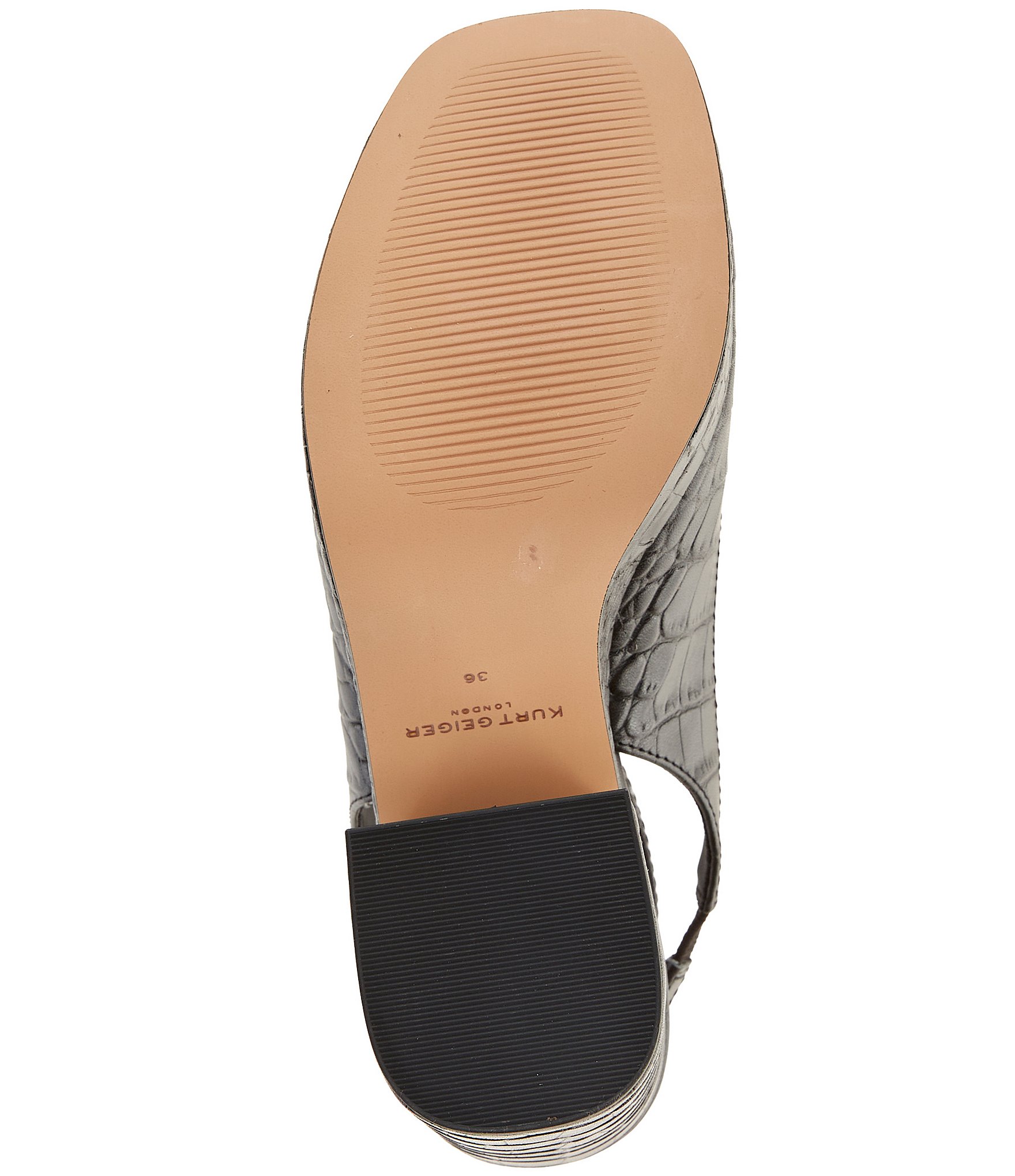 Kurt Geiger London Chelsea Crocodile Embossed Leather Closed Ankle Strap Platform Pumps
