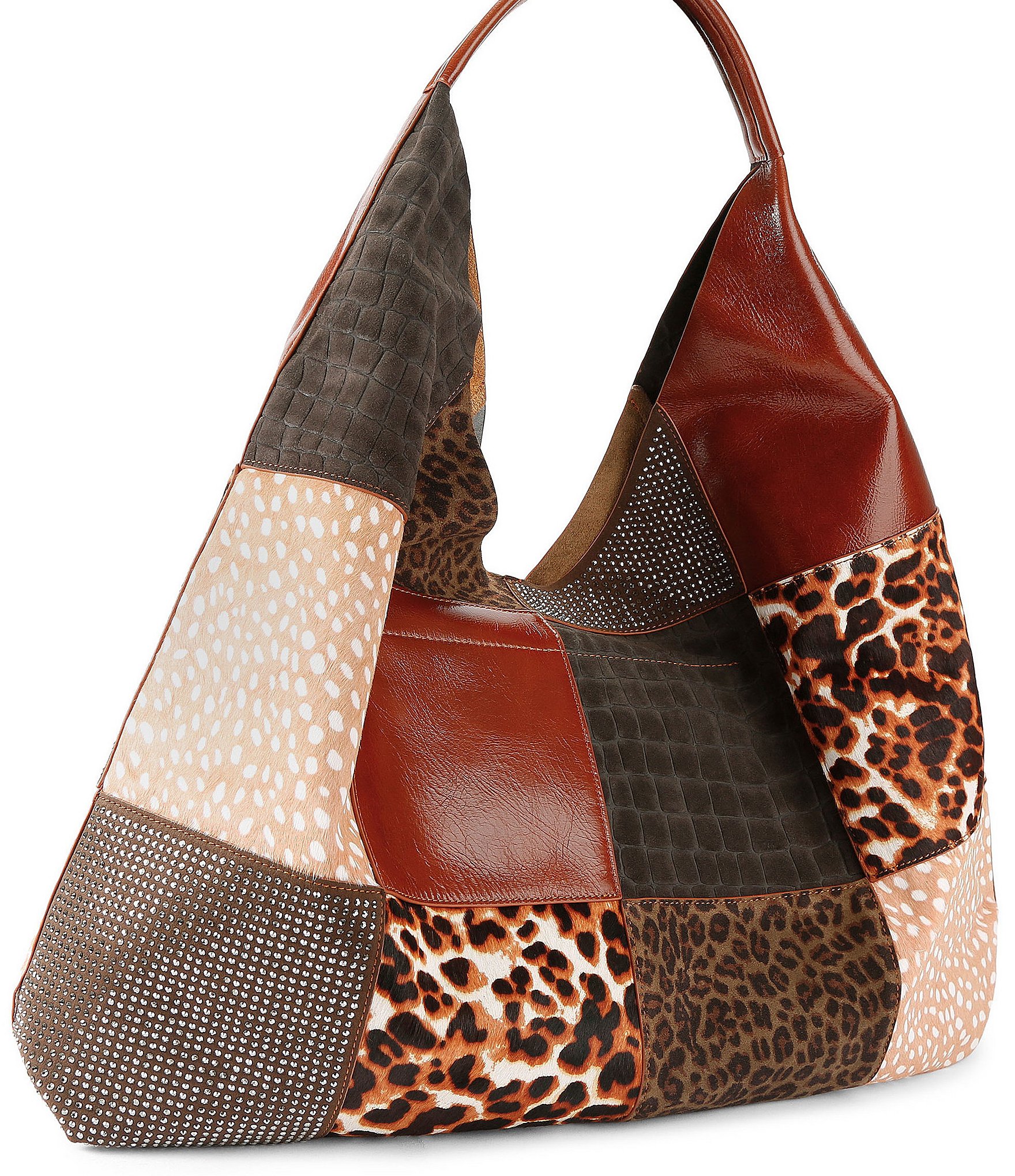 Kurt Geiger London Chelsea Large Animal Patchwork Slouch Hobo Shoulder Bag