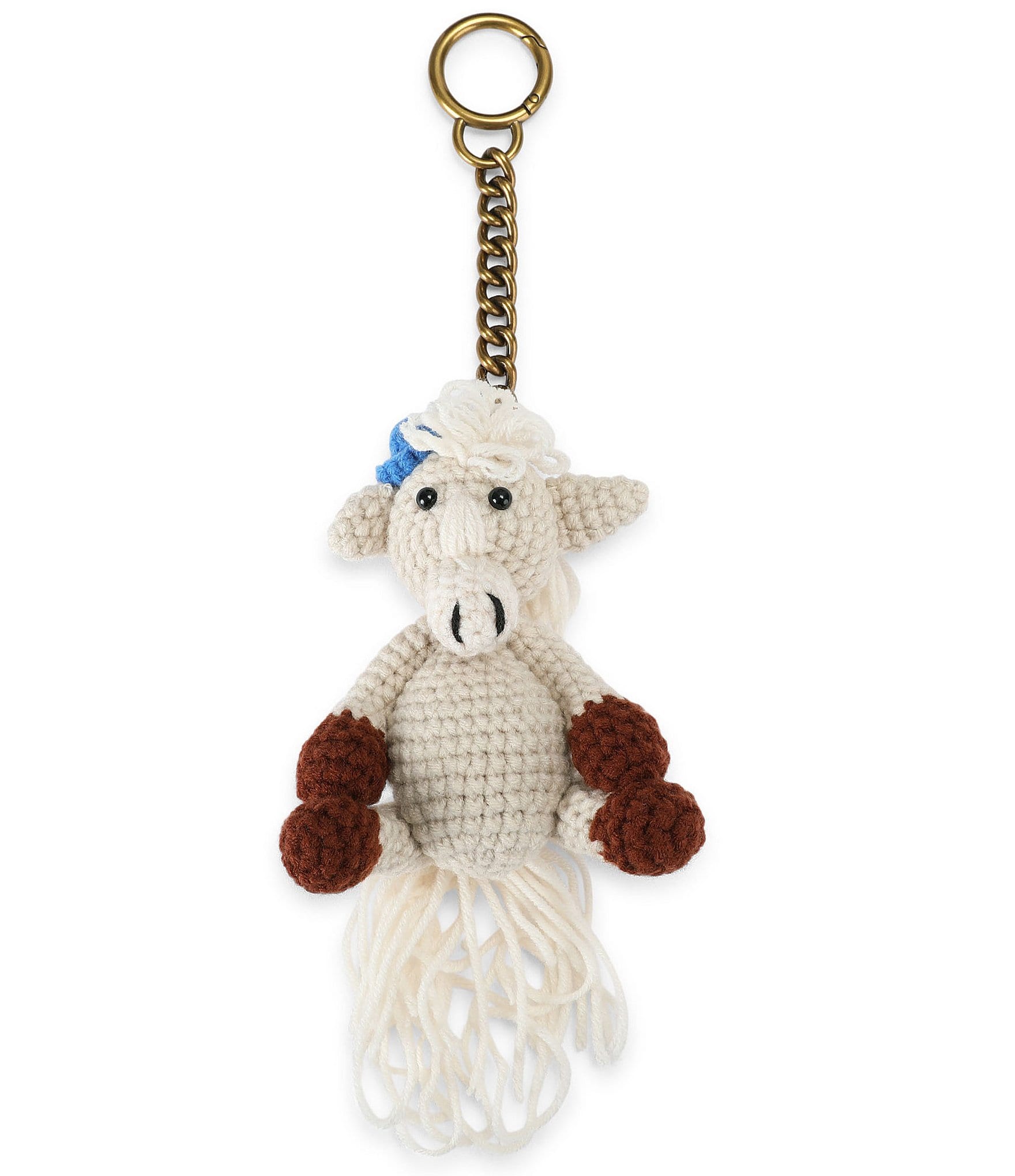 Kurt Geiger London Crochet Horse Bag Charm Keychain