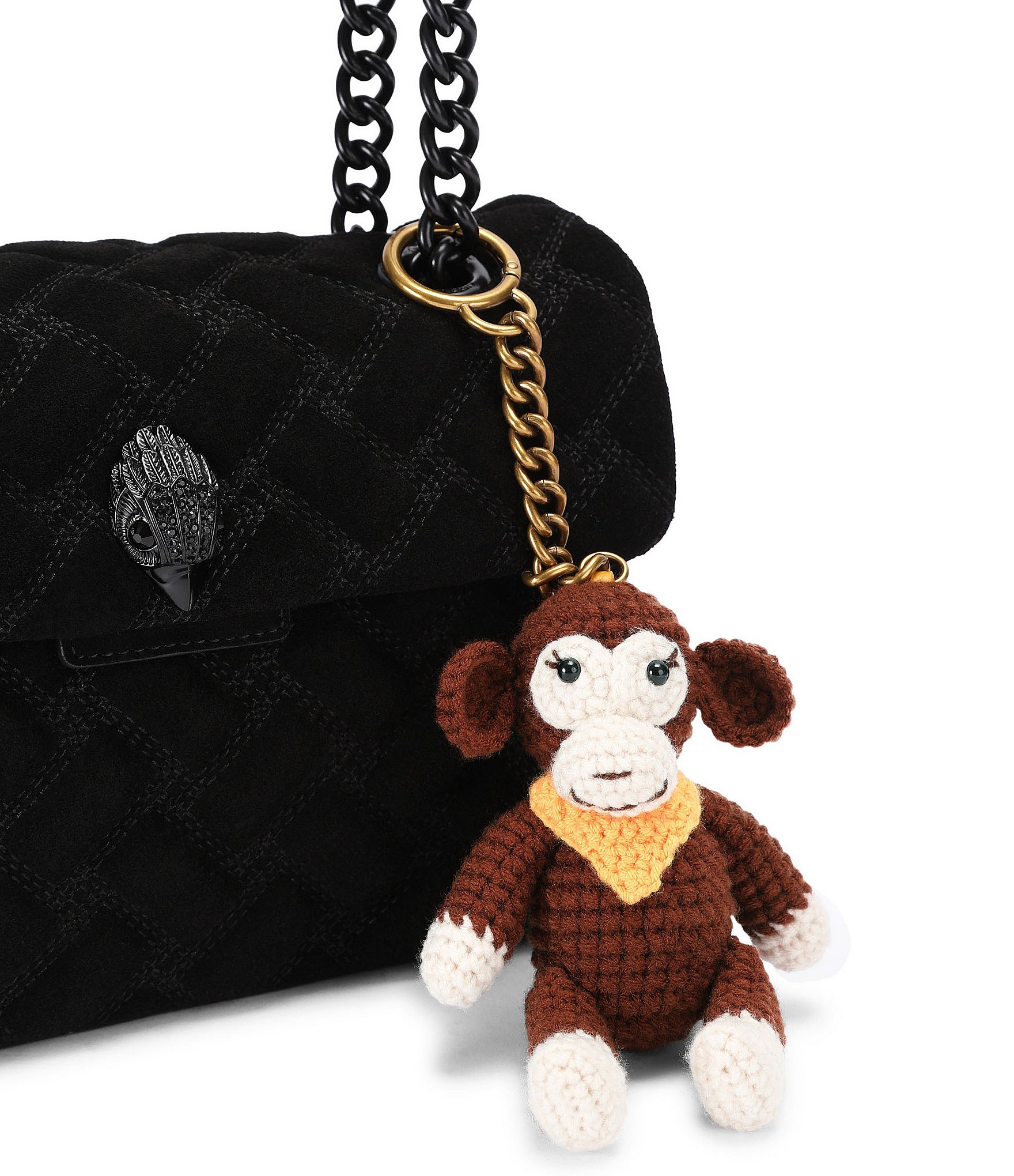 Kurt Geiger London Crochet Monkey Bag Charm Keychain