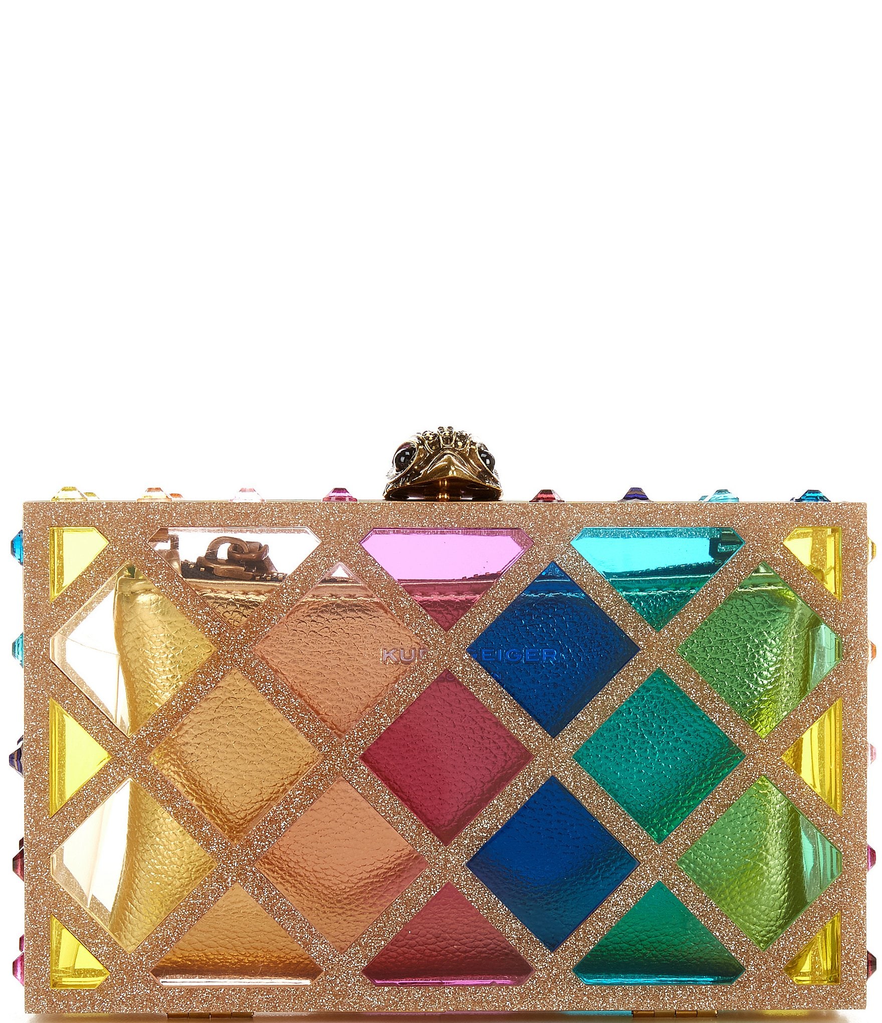 Kurt Geiger London Crystal Quilt Box Clutch