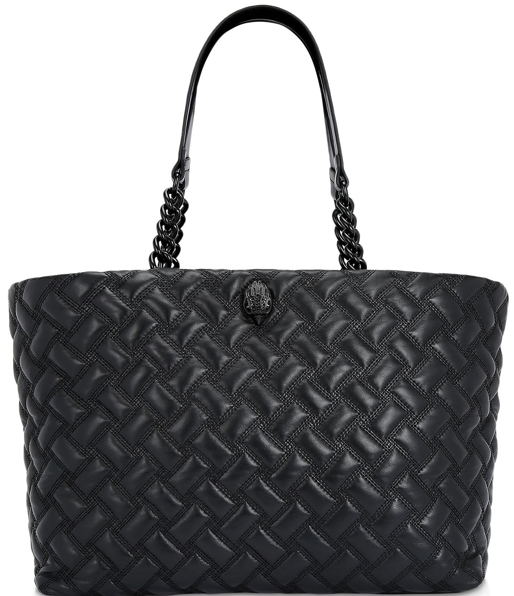 Brown Checkered Pattern Tote Bag - Shop Kendry Collection Boutique