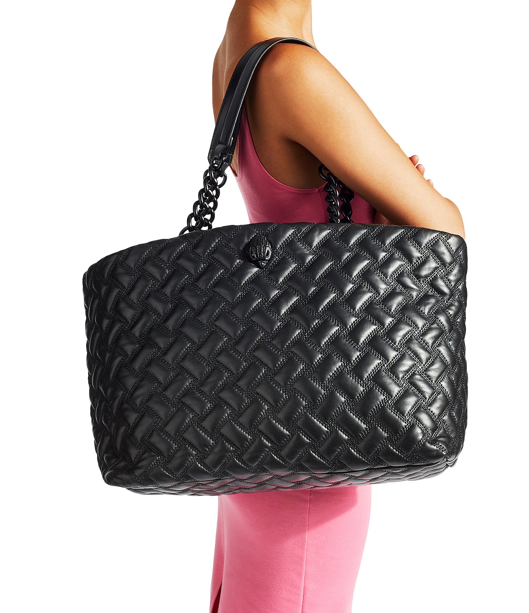 Kurt Geiger London Drench Quilted Leather Shopper Tote Bag