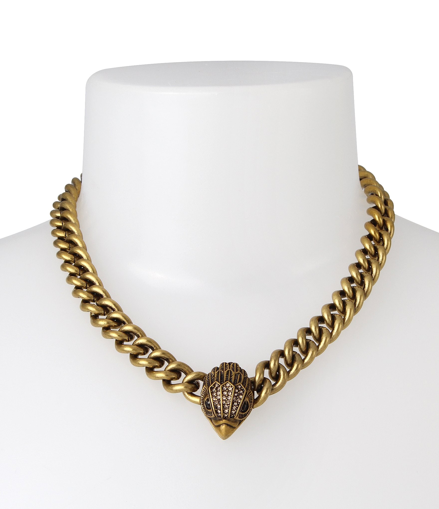 Kurt Geiger London Eagle Curb Chain Collar Necklace