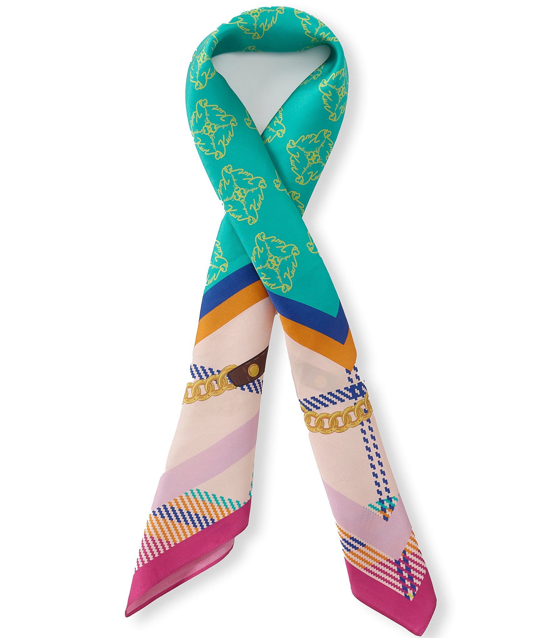 Kurt Geiger London Eagle Toss Silk Square Scarf