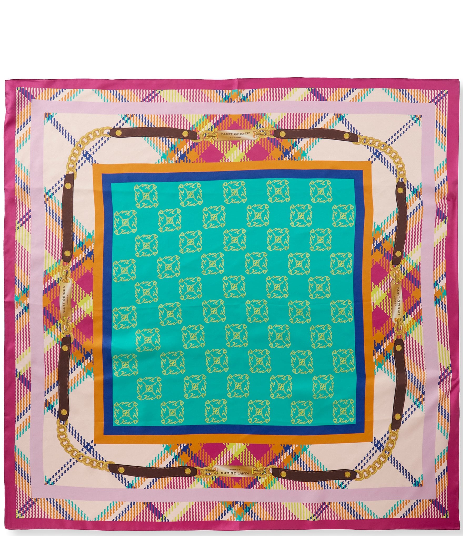 Kurt Geiger London Eagle Toss Silk Square Scarf