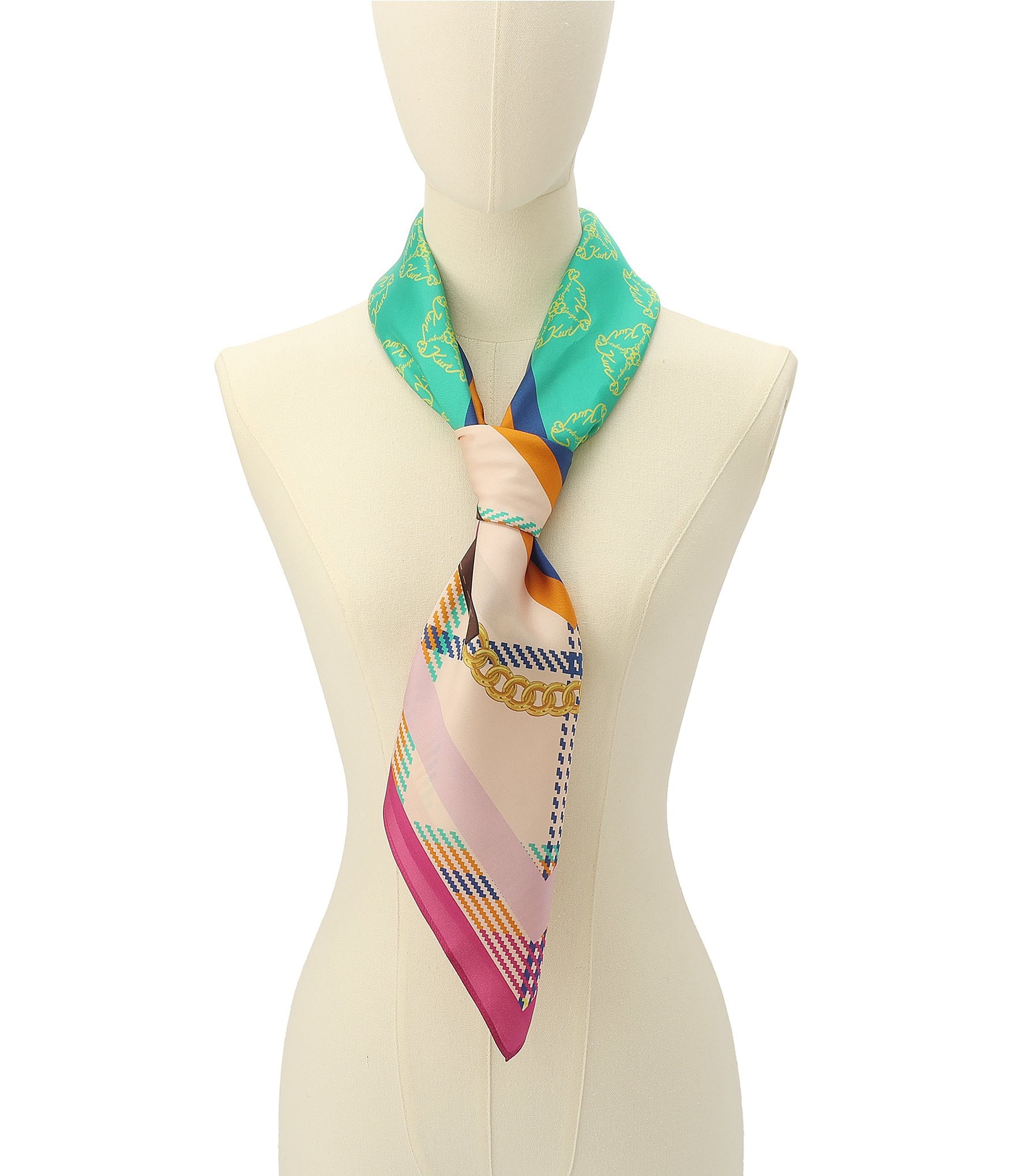 Kurt Geiger London Eagle Toss Silk Square Scarf