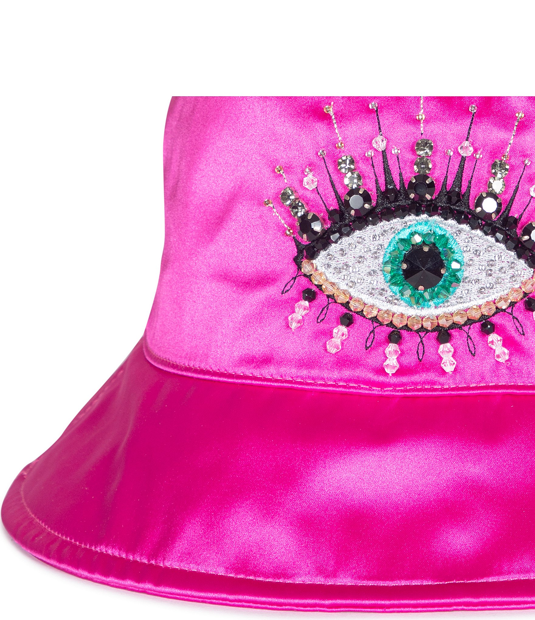 Kurt Geiger London Evil Eye Crystal Embellished Bucket Hat