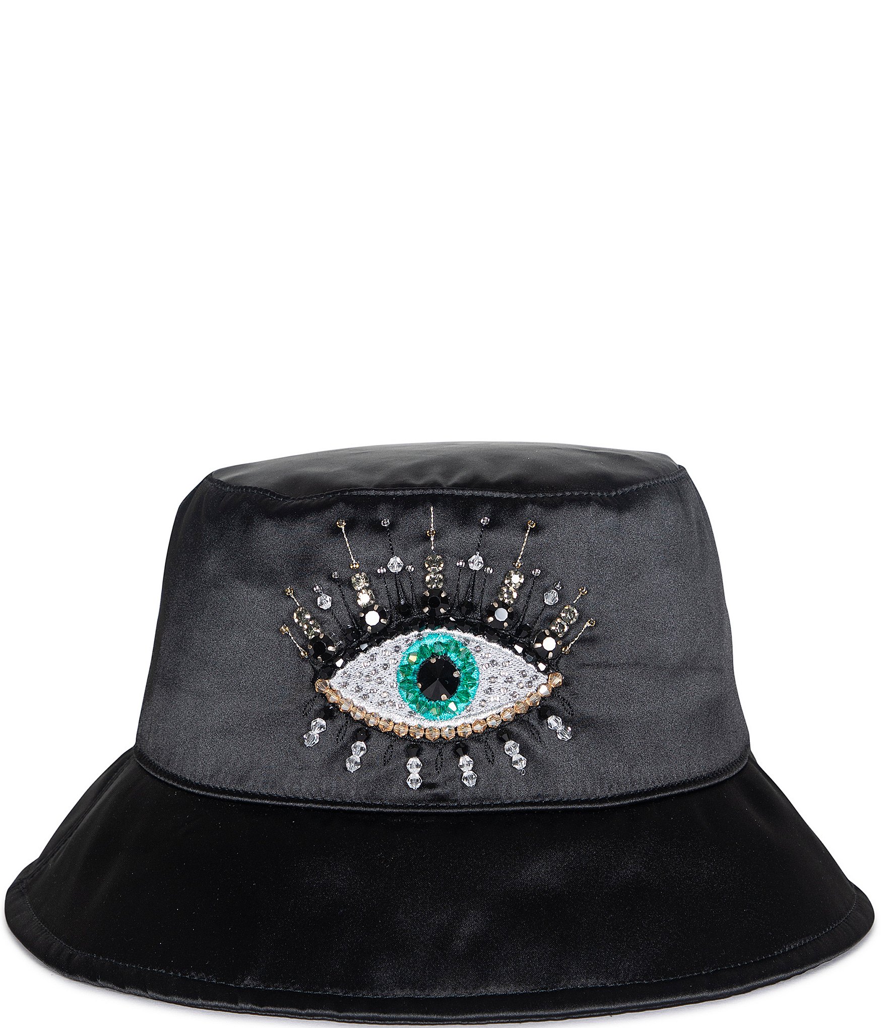 Kurt Geiger London Evil Eye Crystal Embellished Bucket Hat