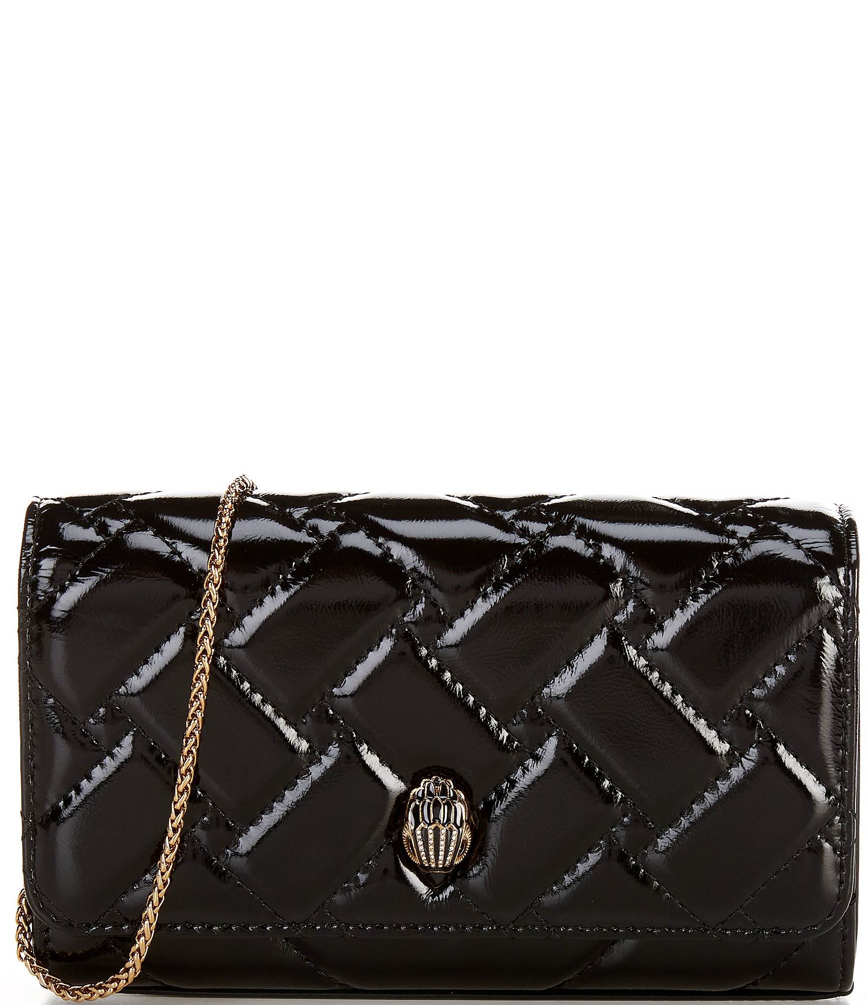 Kurt Geiger London Extra Mini Shiny Leather Kensington Crossbody Bag