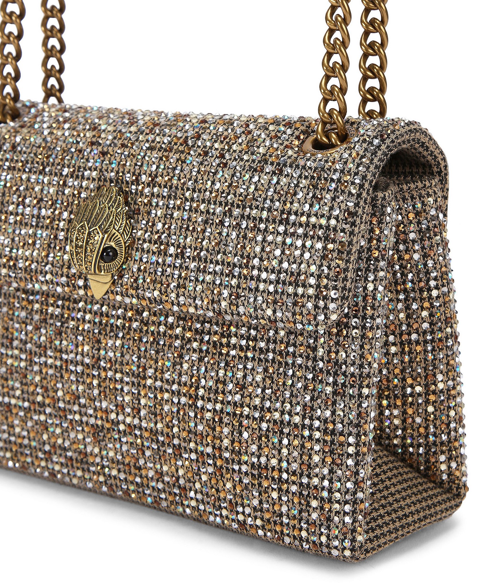 Kurt Geiger London Fabric Medium Kensington Rhinestone Crossbody Bag