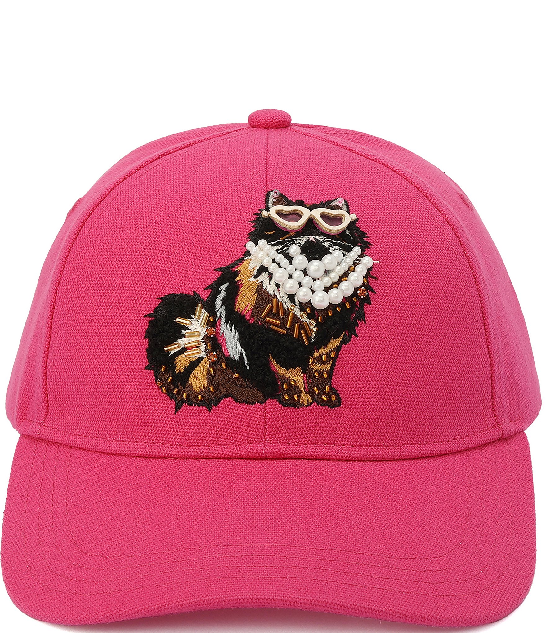 Kurt Geiger London Fancy Cat Canvas Baseball Cap