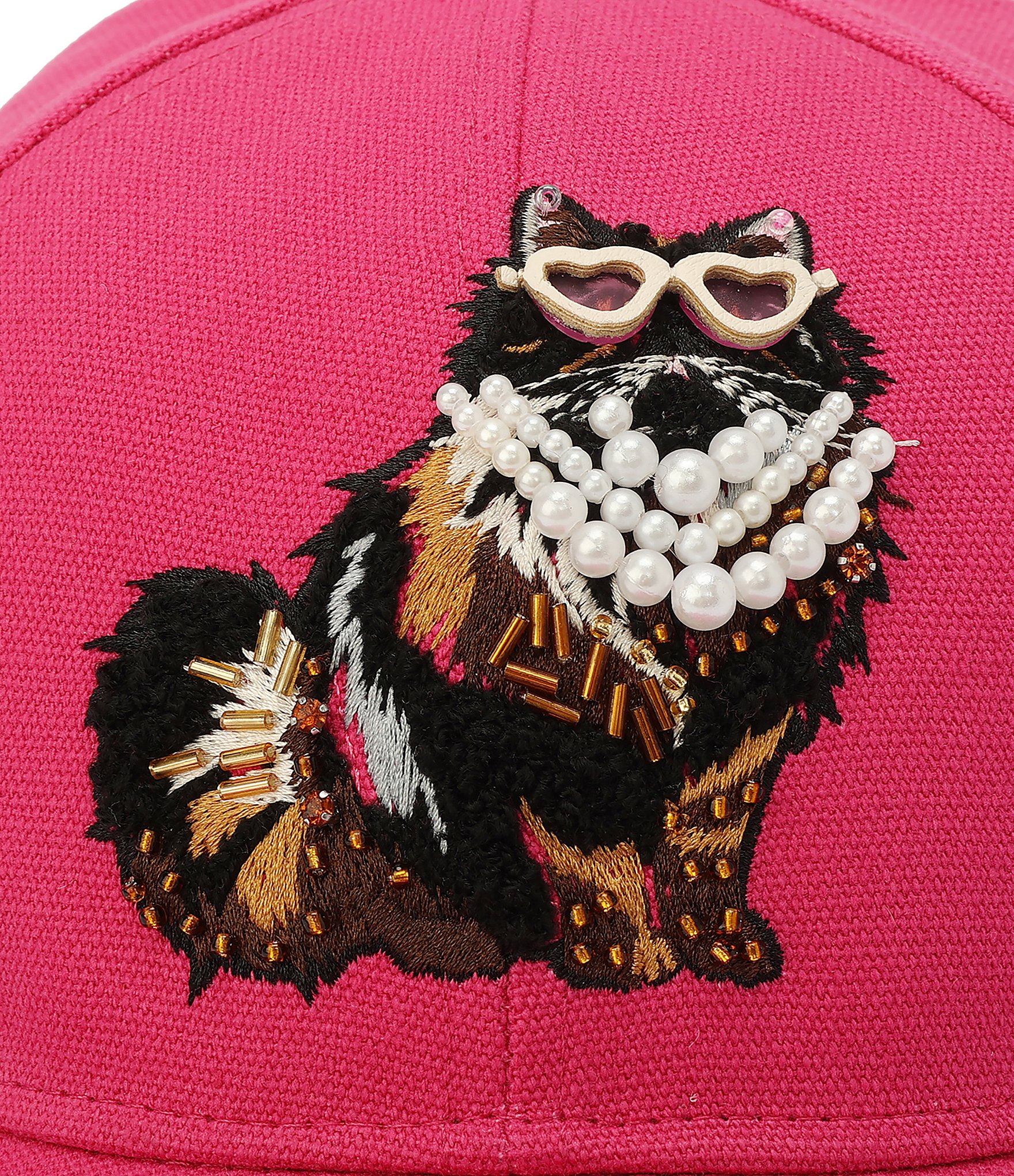 Kurt Geiger London Fancy Cat Canvas Baseball Cap
