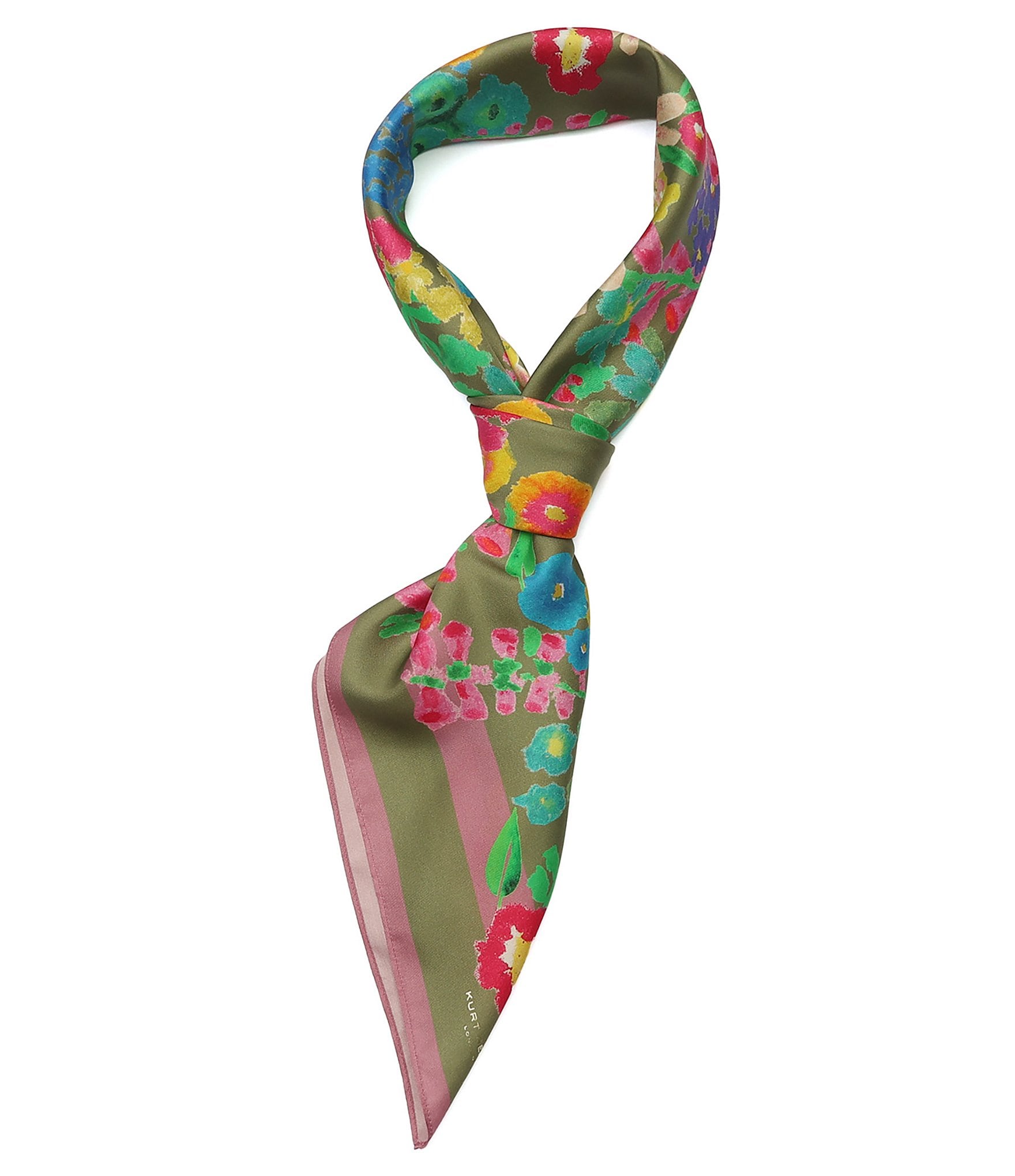 Kurt Geiger London Floral Silk Square Scarf