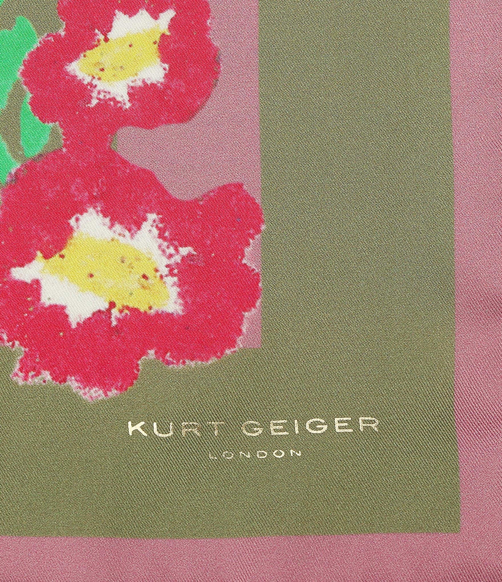 Kurt Geiger London Floral Silk Square Scarf