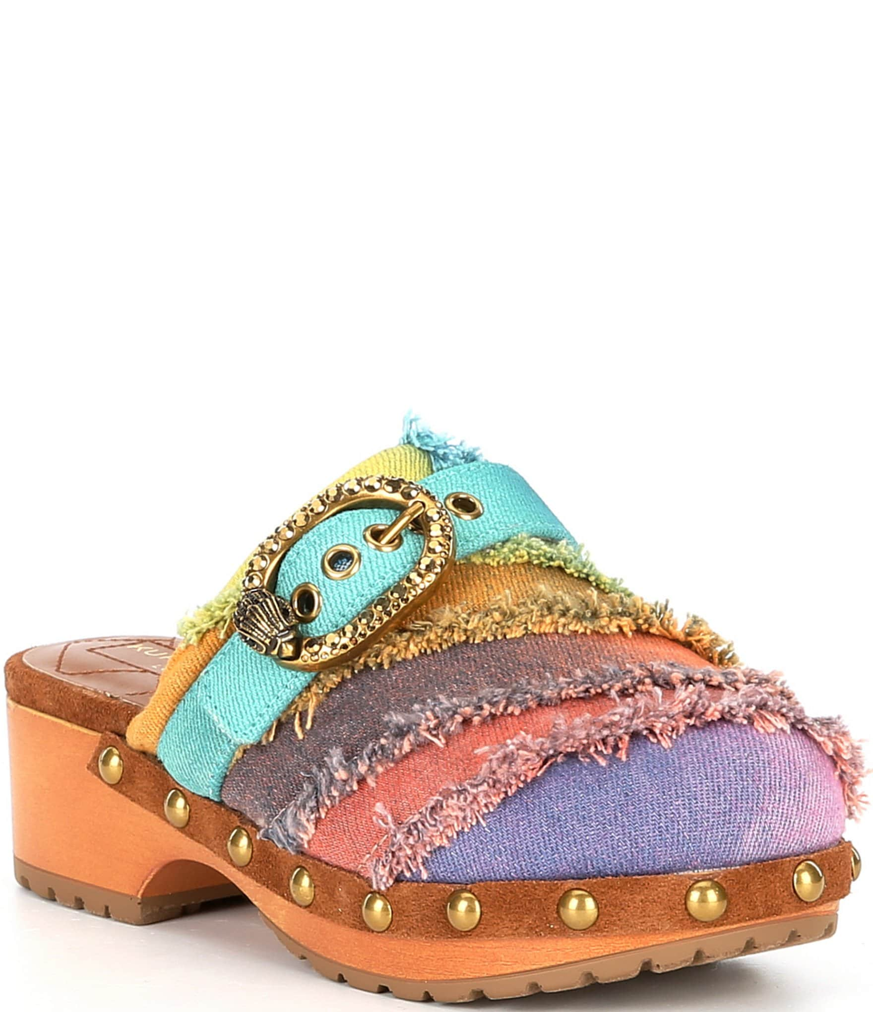 Kurt Geiger London Girls' Mayfair Frayed Denim Clogs (Youth) | Dillard's