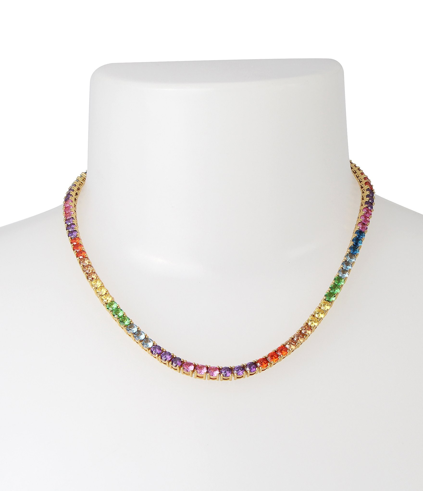 Kurt Geiger London Jewel Rainbow Tennis Collar Necklace