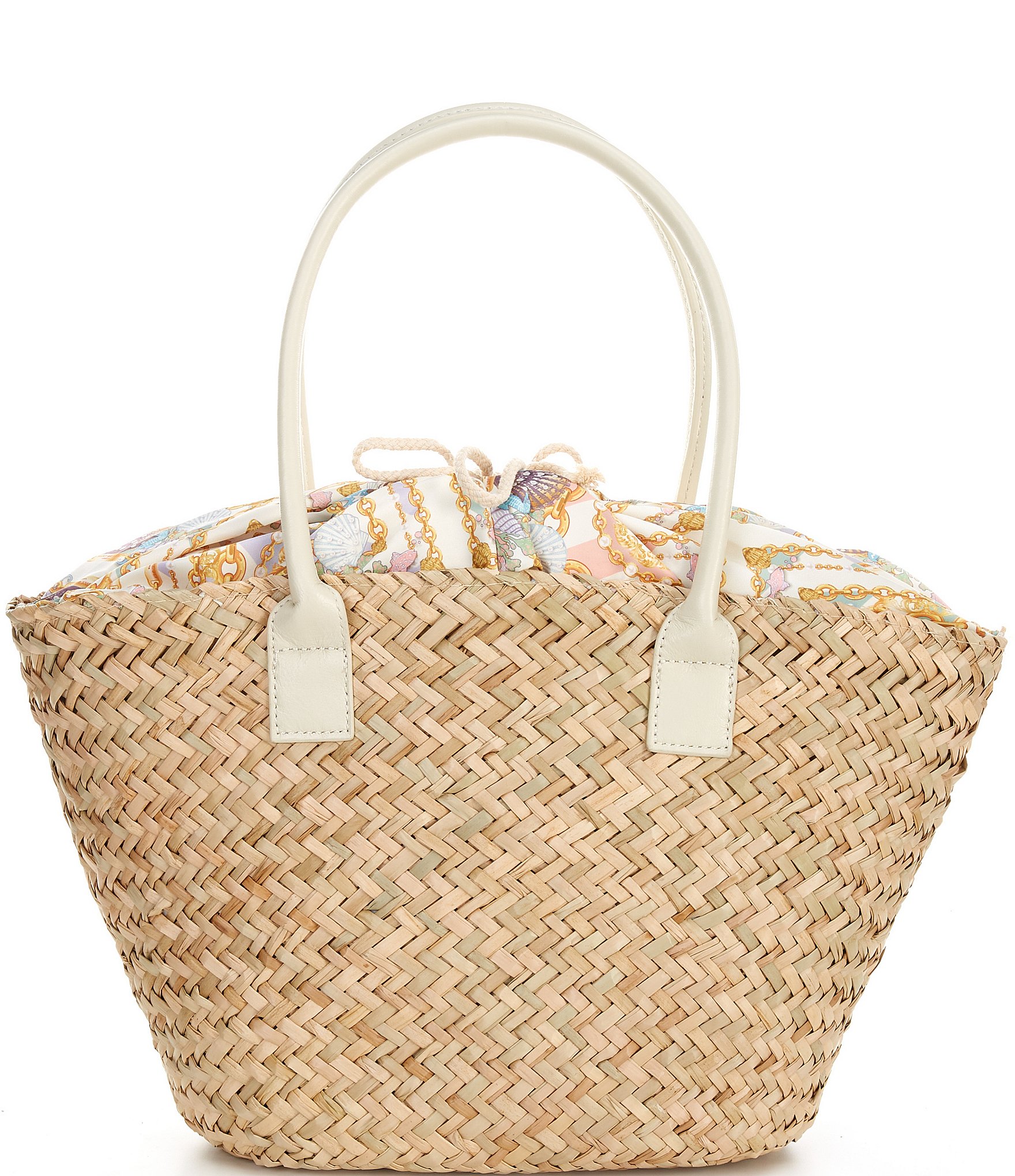 Kurt Geiger London Kensington Basket Straw Sea Tote Bag