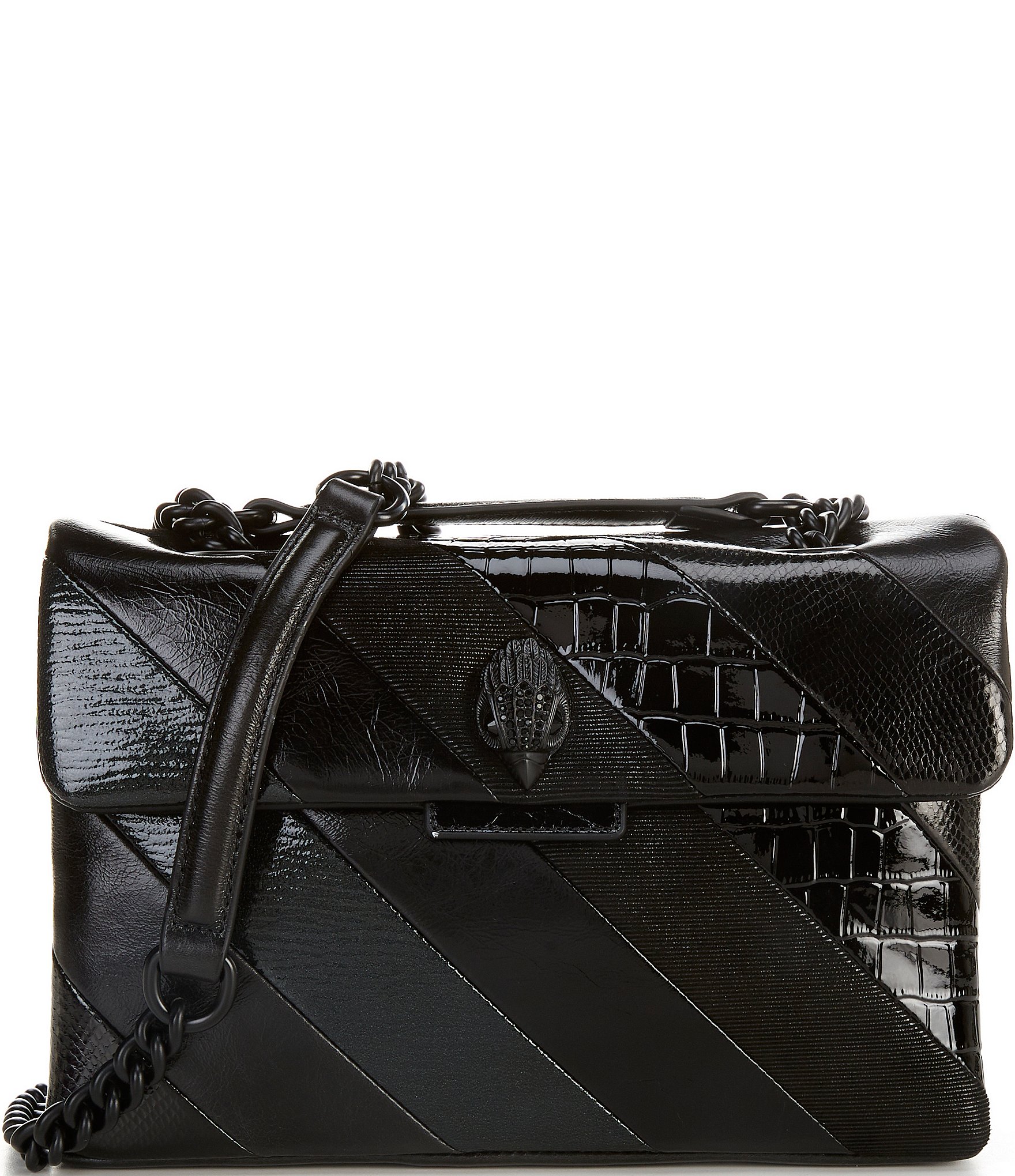 Kurt Geiger London Kensington Black Stripe Crossbody Bag