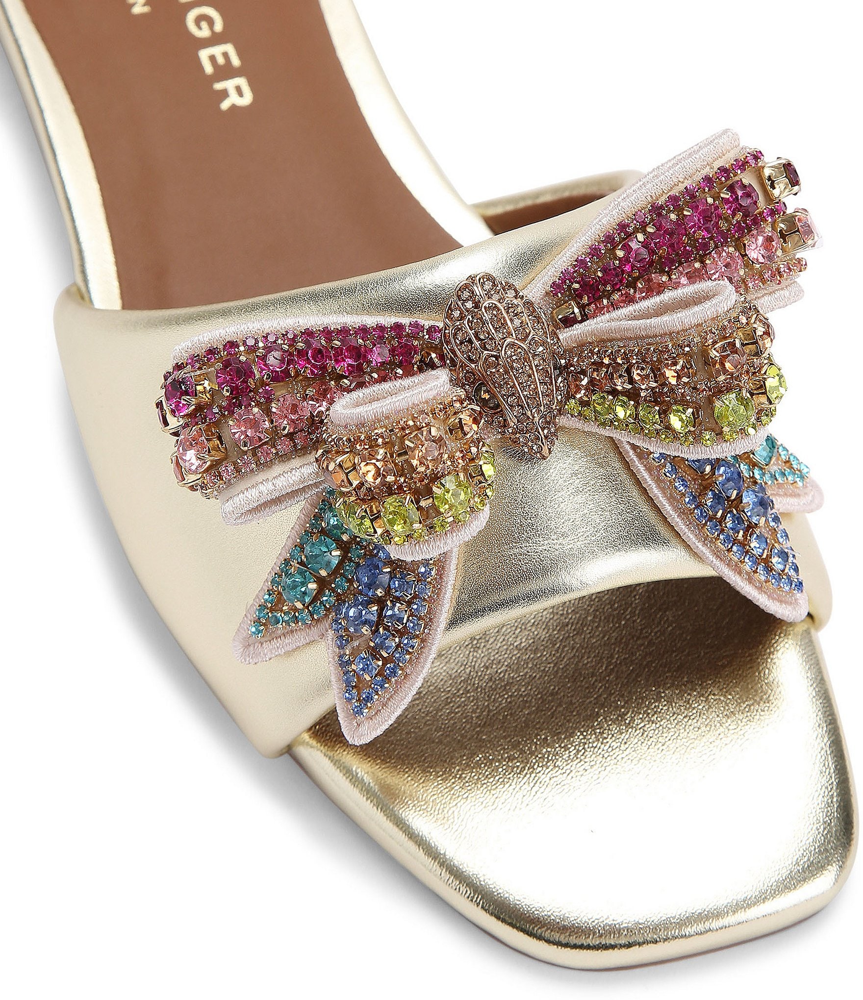 Kurt Geiger London Kensington Bow Embellished Flat Sandals