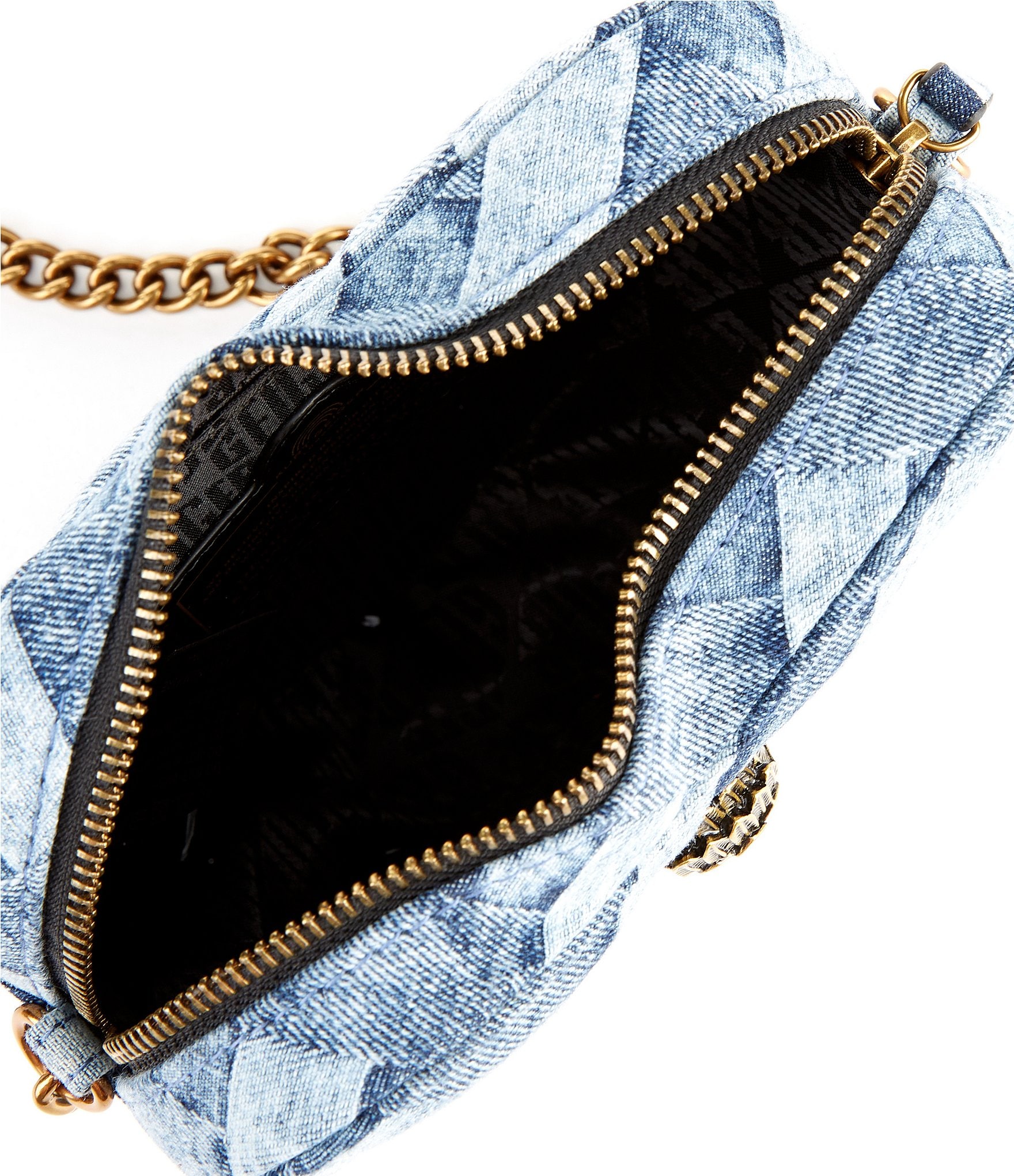 Kurt Geiger London Kensington Denim Heart Crossbody Bag