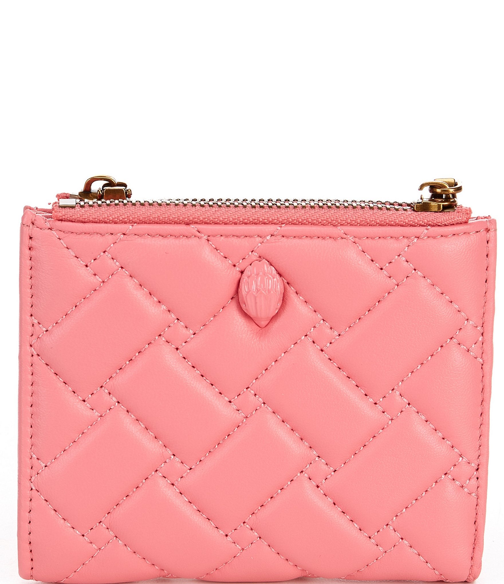 Kurt Geiger London Kensington Drench Pink Mini Quilted Bifold Wallet ...